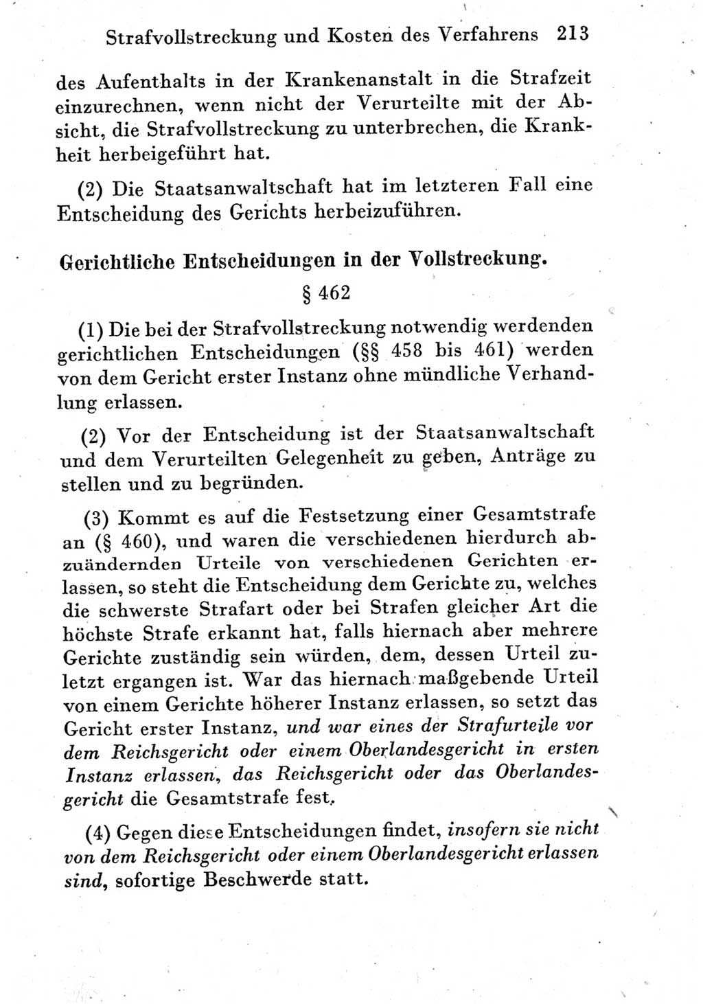 Strafprozeßordnung (StPO), Gerichtsverfassungsgesetz (GVG) und zahlreiche Nebengesetze der Deutschen Demokratischen Republik (DDR) 1950, Seite 213 (StPO GVG Ges. DDR 1950, S. 213)