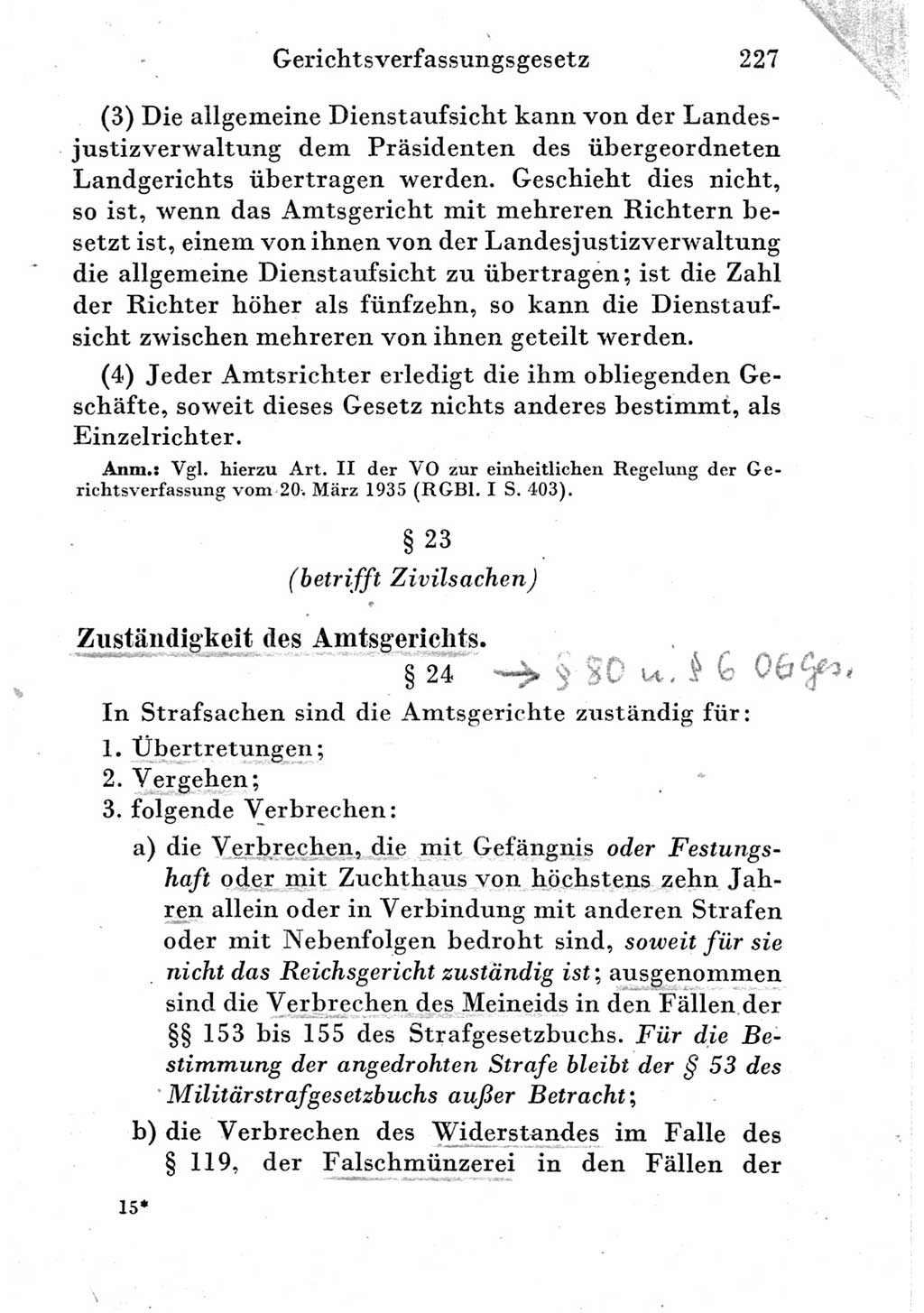 Strafprozeßordnung (StPO), Gerichtsverfassungsgesetz (GVG) und zahlreiche Nebengesetze der Deutschen Demokratischen Republik (DDR) 1950, Seite 227 (StPO GVG Ges. DDR 1950, S. 227)