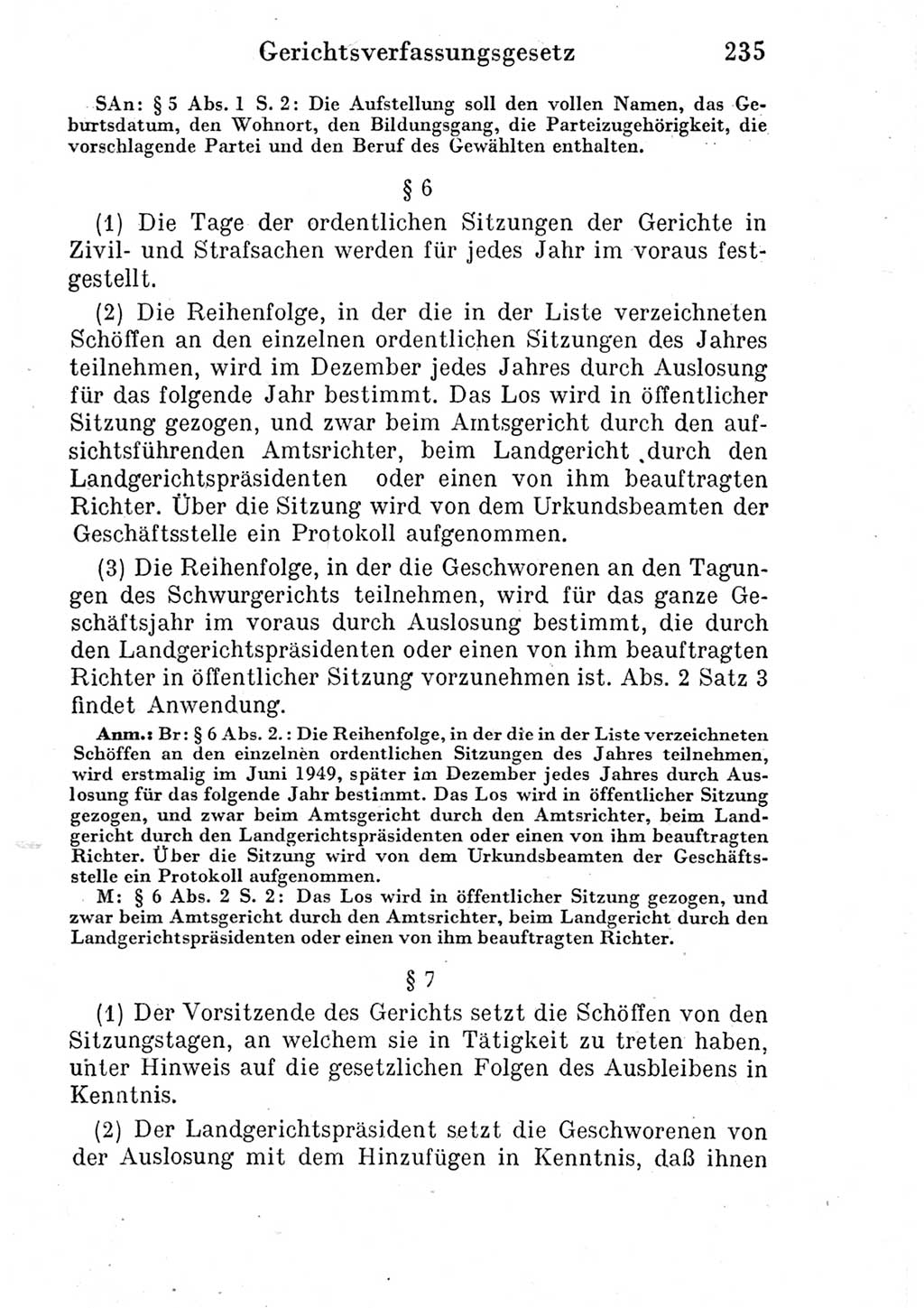 Strafprozeßordnung (StPO), Gerichtsverfassungsgesetz (GVG) und zahlreiche Nebengesetze der Deutschen Demokratischen Republik (DDR) 1950, Seite 235 (StPO GVG Ges. DDR 1950, S. 235)