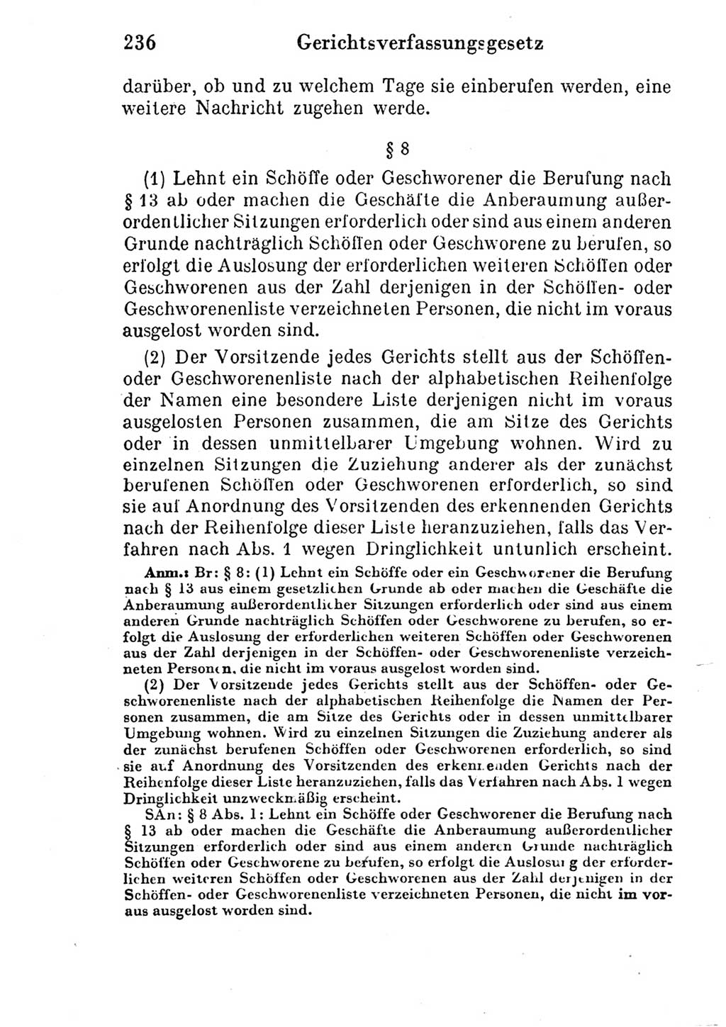 Strafprozeßordnung (StPO), Gerichtsverfassungsgesetz (GVG) und zahlreiche Nebengesetze der Deutschen Demokratischen Republik (DDR) 1950, Seite 236 (StPO GVG Ges. DDR 1950, S. 236)