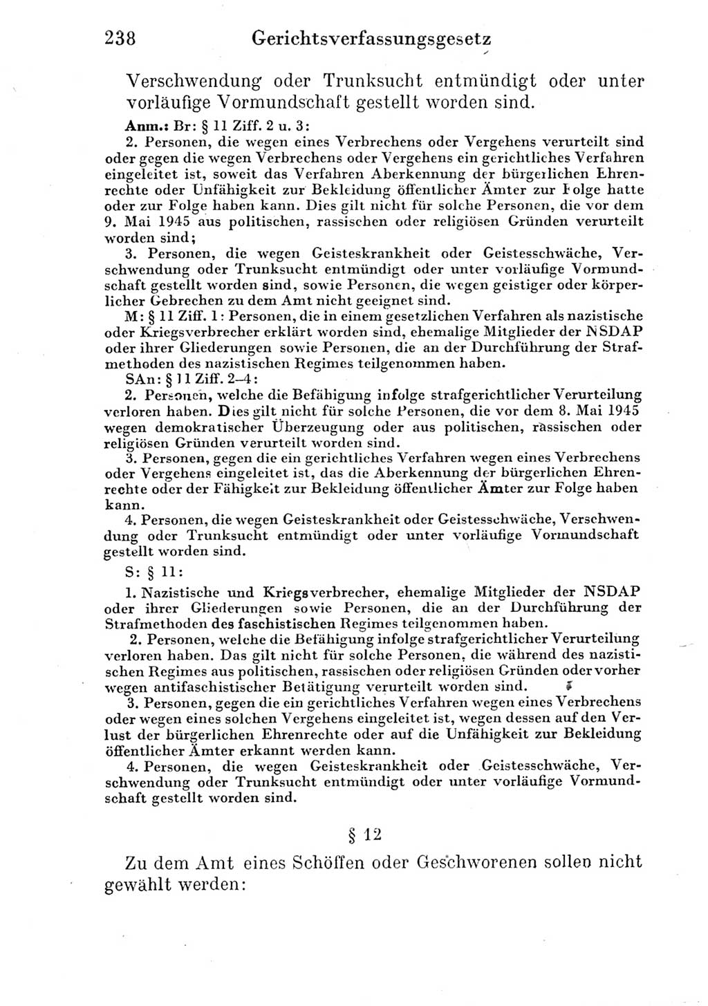 Strafprozeßordnung (StPO), Gerichtsverfassungsgesetz (GVG) und zahlreiche Nebengesetze der Deutschen Demokratischen Republik (DDR) 1950, Seite 238 (StPO GVG Ges. DDR 1950, S. 238)