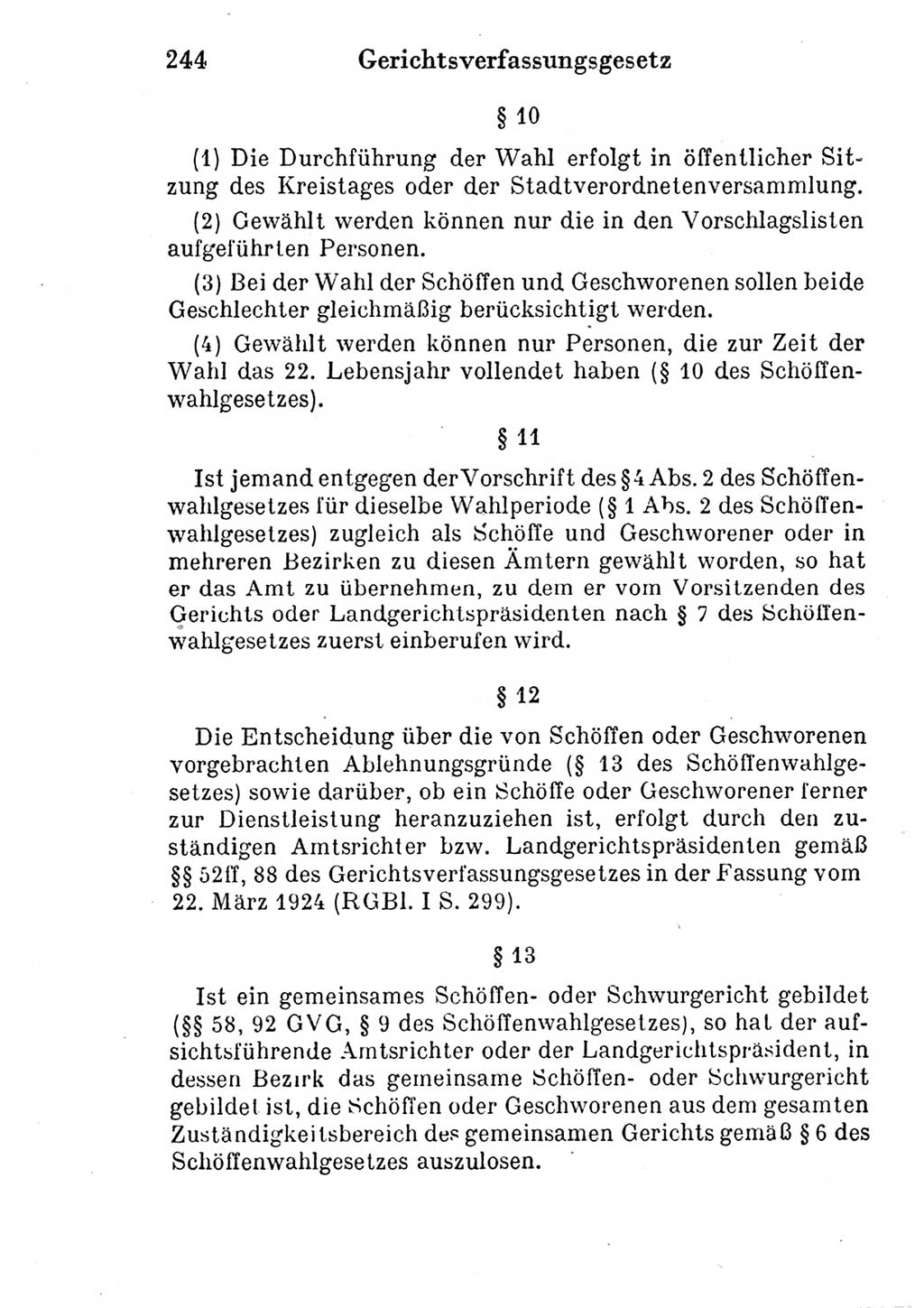 Strafprozeßordnung (StPO), Gerichtsverfassungsgesetz (GVG) und zahlreiche Nebengesetze der Deutschen Demokratischen Republik (DDR) 1950, Seite 244 (StPO GVG Ges. DDR 1950, S. 244)