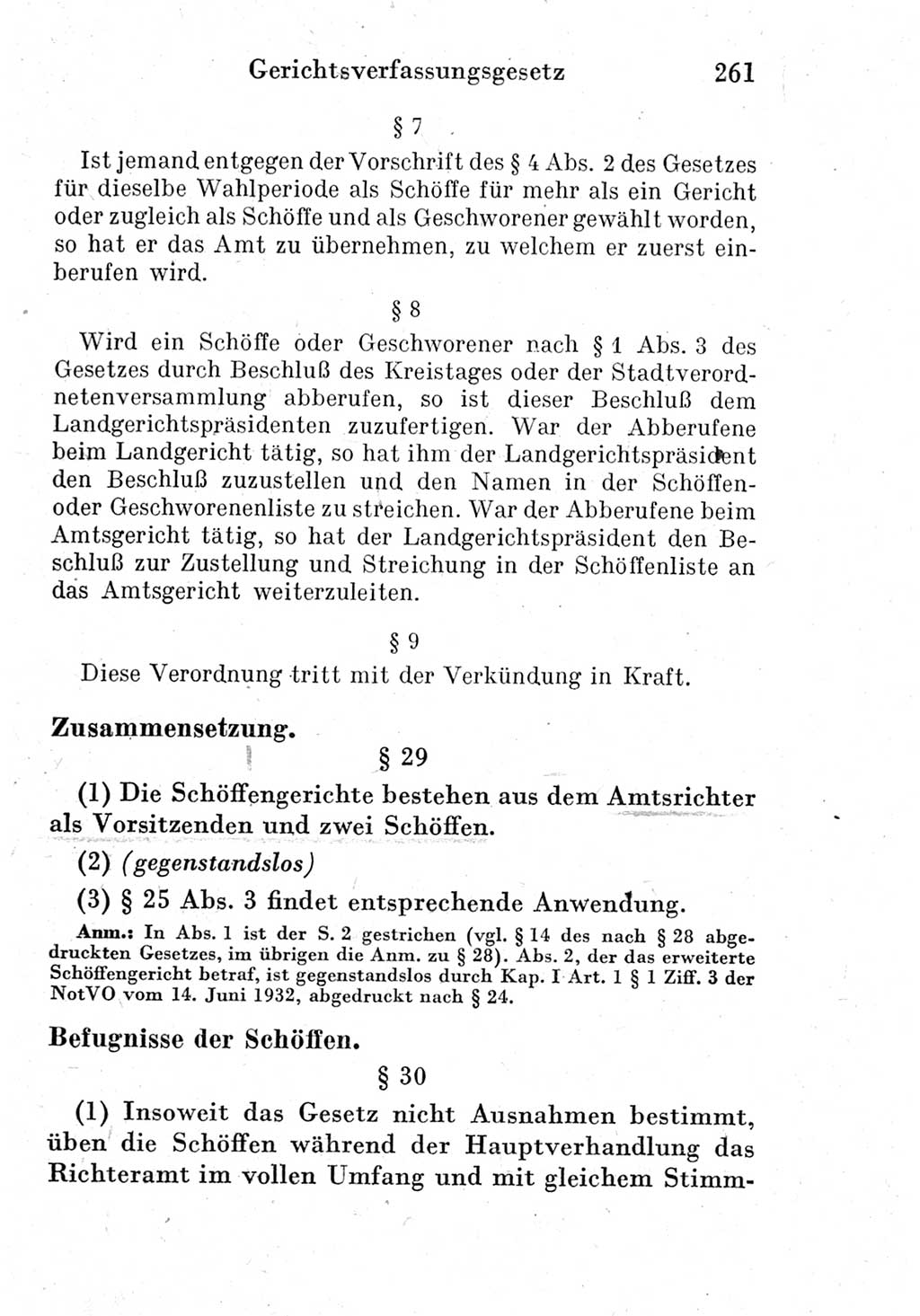 Strafprozeßordnung (StPO), Gerichtsverfassungsgesetz (GVG) und zahlreiche Nebengesetze der Deutschen Demokratischen Republik (DDR) 1950, Seite 261 (StPO GVG Ges. DDR 1950, S. 261)