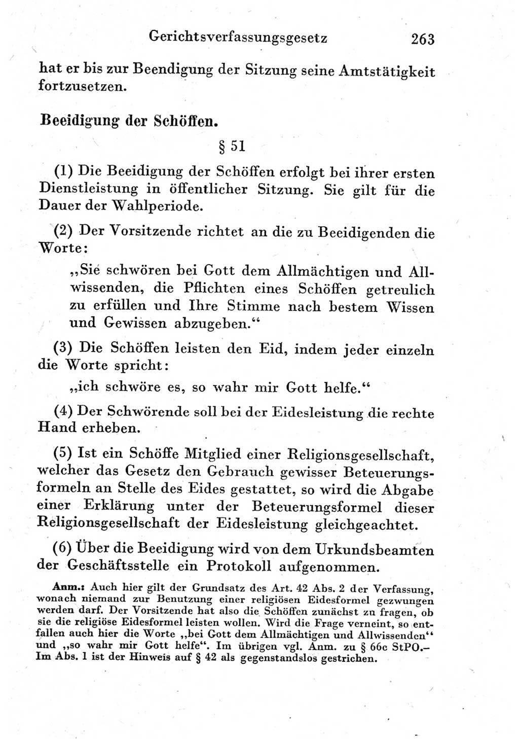 Strafprozeßordnung (StPO), Gerichtsverfassungsgesetz (GVG) und zahlreiche Nebengesetze der Deutschen Demokratischen Republik (DDR) 1950, Seite 263 (StPO GVG Ges. DDR 1950, S. 263)