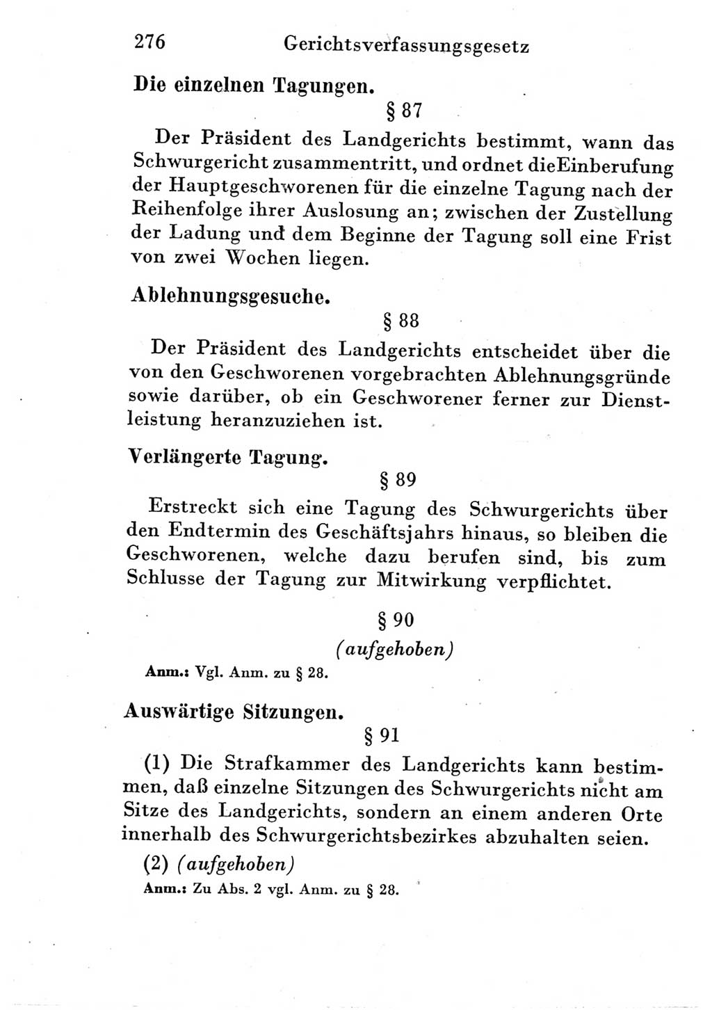 Strafprozeßordnung (StPO), Gerichtsverfassungsgesetz (GVG) und zahlreiche Nebengesetze der Deutschen Demokratischen Republik (DDR) 1950, Seite 276 (StPO GVG Ges. DDR 1950, S. 276)