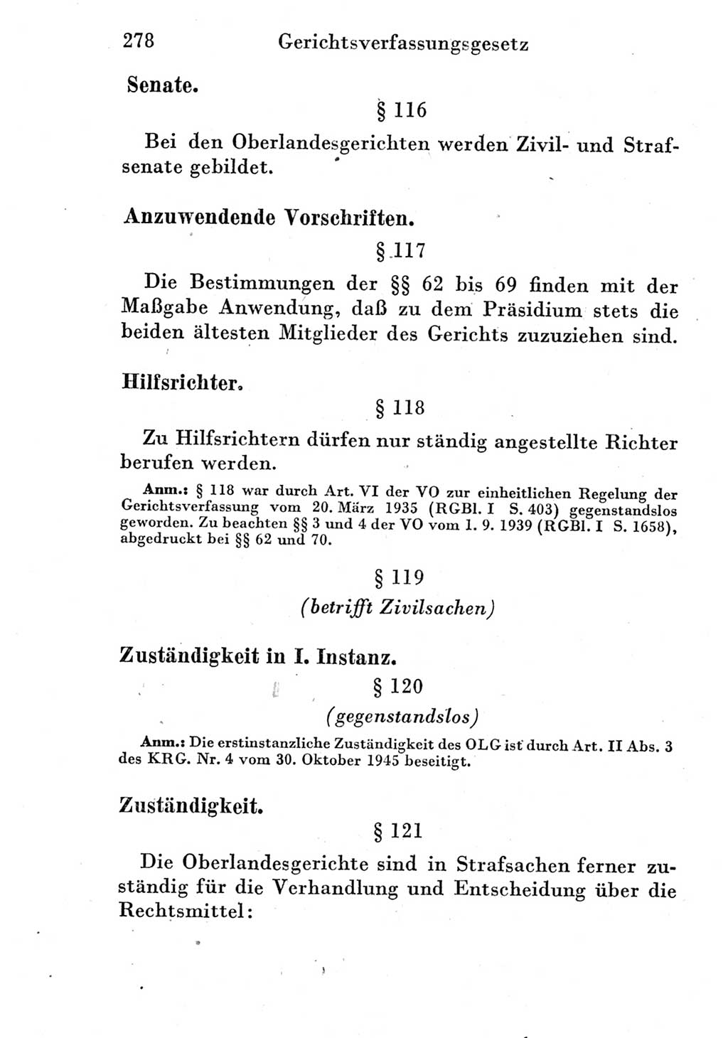 Strafprozeßordnung (StPO), Gerichtsverfassungsgesetz (GVG) und zahlreiche Nebengesetze der Deutschen Demokratischen Republik (DDR) 1950, Seite 278 (StPO GVG Ges. DDR 1950, S. 278)