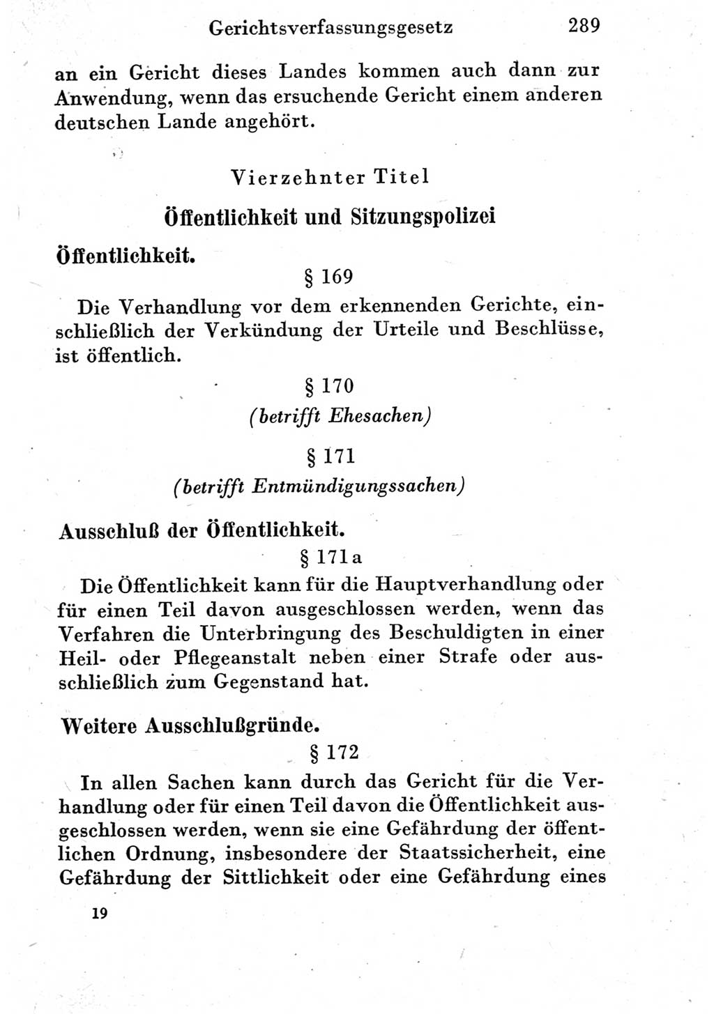 Strafprozeßordnung (StPO), Gerichtsverfassungsgesetz (GVG) und zahlreiche Nebengesetze der Deutschen Demokratischen Republik (DDR) 1950, Seite 289 (StPO GVG Ges. DDR 1950, S. 289)