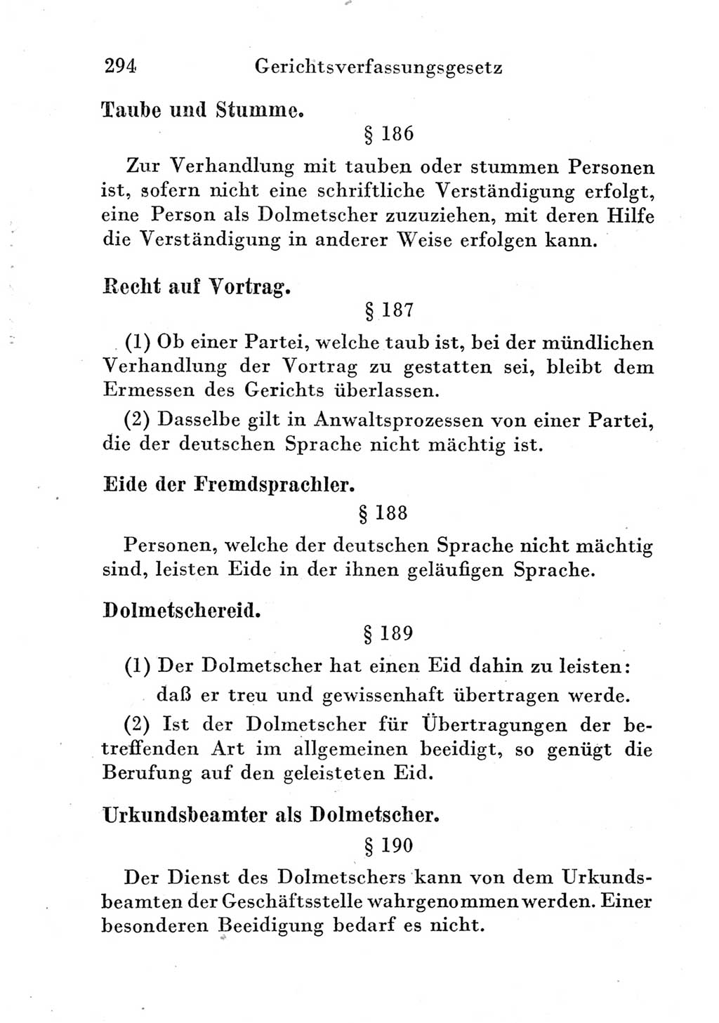 Strafprozeßordnung (StPO), Gerichtsverfassungsgesetz (GVG) und zahlreiche Nebengesetze der Deutschen Demokratischen Republik (DDR) 1950, Seite 294 (StPO GVG Ges. DDR 1950, S. 294)
