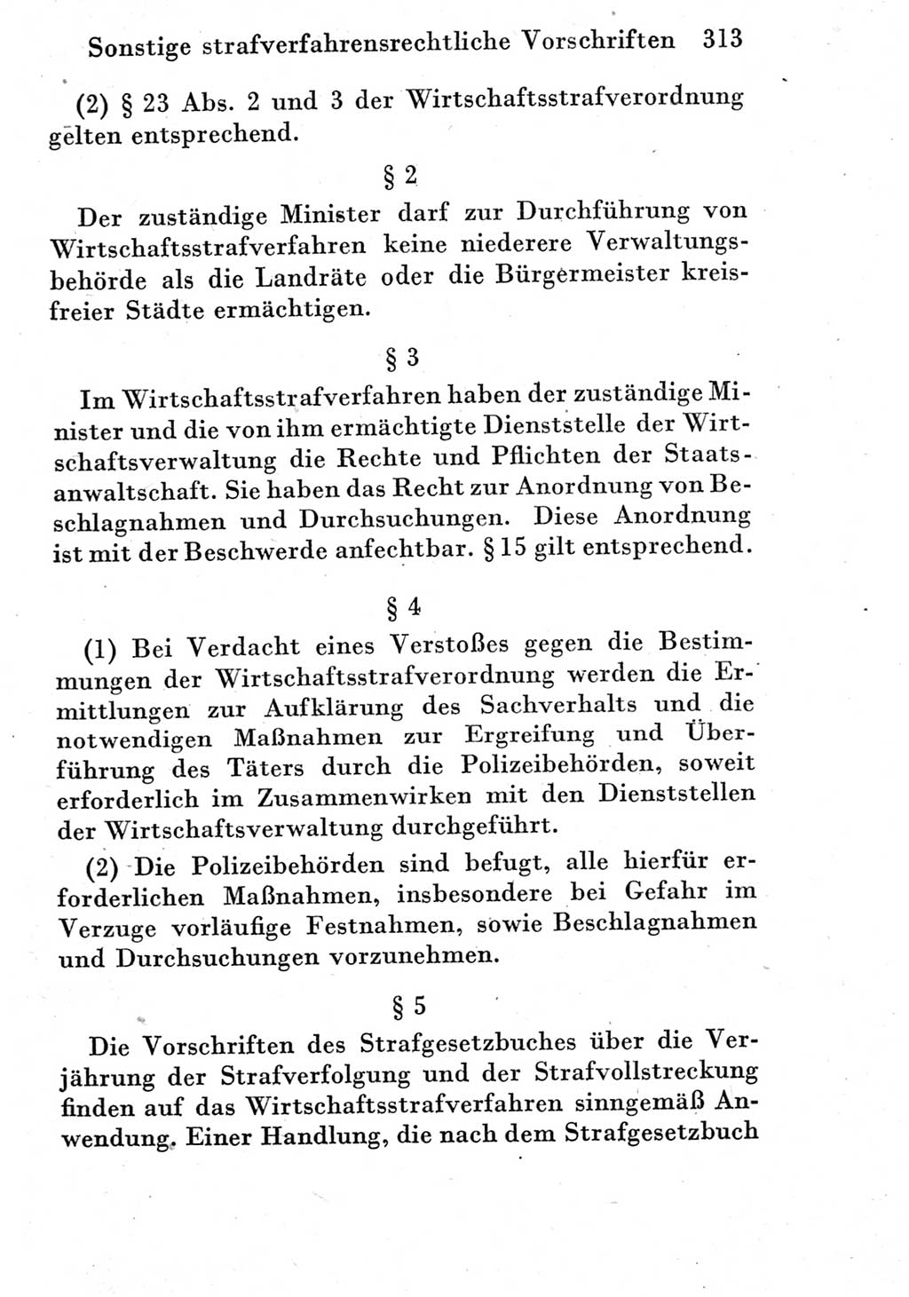 Strafprozeßordnung (StPO), Gerichtsverfassungsgesetz (GVG) und zahlreiche Nebengesetze der Deutschen Demokratischen Republik (DDR) 1950, Seite 313 (StPO GVG Ges. DDR 1950, S. 313)