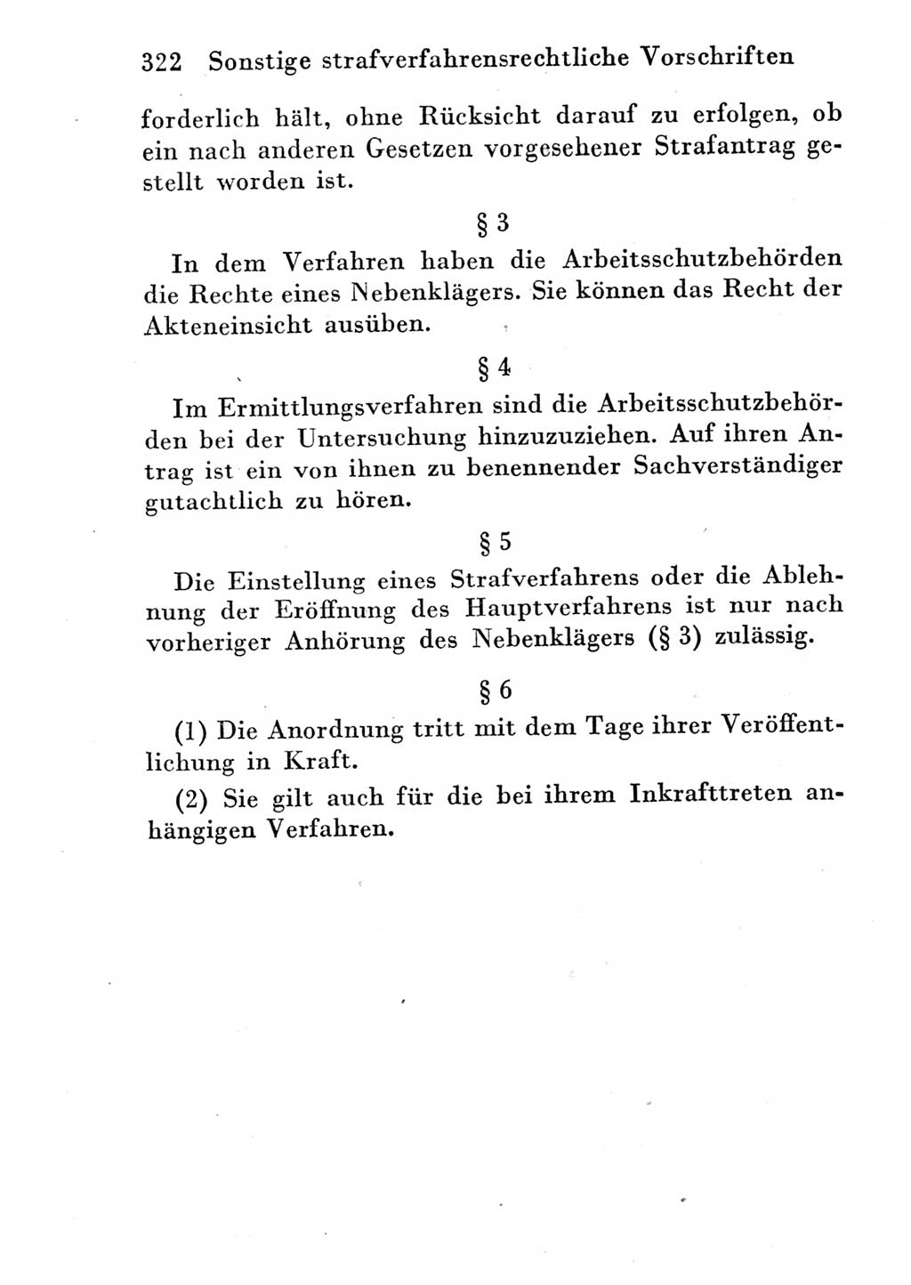 Strafprozeßordnung (StPO), Gerichtsverfassungsgesetz (GVG) und zahlreiche Nebengesetze der Deutschen Demokratischen Republik (DDR) 1950, Seite 322 (StPO GVG Ges. DDR 1950, S. 322)