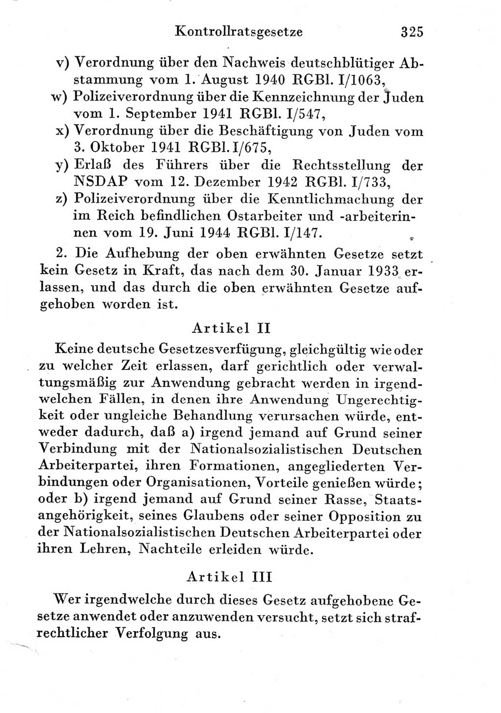 Strafprozeßordnung (StPO), Gerichtsverfassungsgesetz (GVG) und zahlreiche Nebengesetze der Deutschen Demokratischen Republik (DDR) 1950, Seite 325 (StPO GVG Ges. DDR 1950, S. 325)