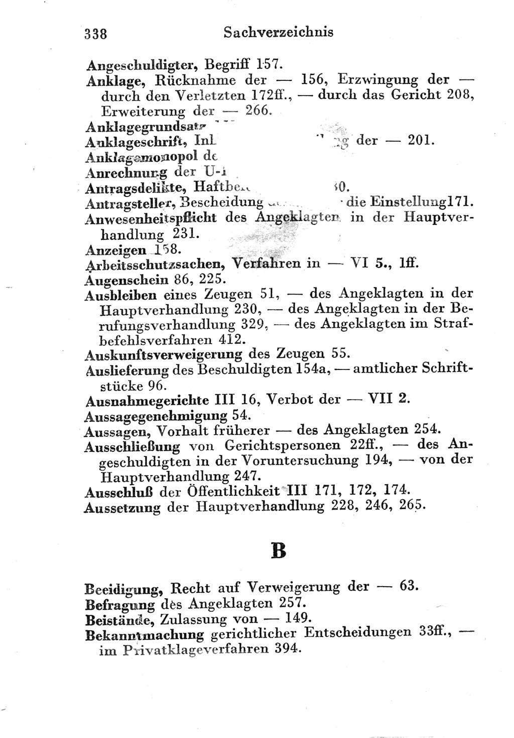 Strafprozeßordnung (StPO), Gerichtsverfassungsgesetz (GVG) und zahlreiche Nebengesetze der Deutschen Demokratischen Republik (DDR) 1950, Seite 338 (StPO GVG Ges. DDR 1950, S. 338)