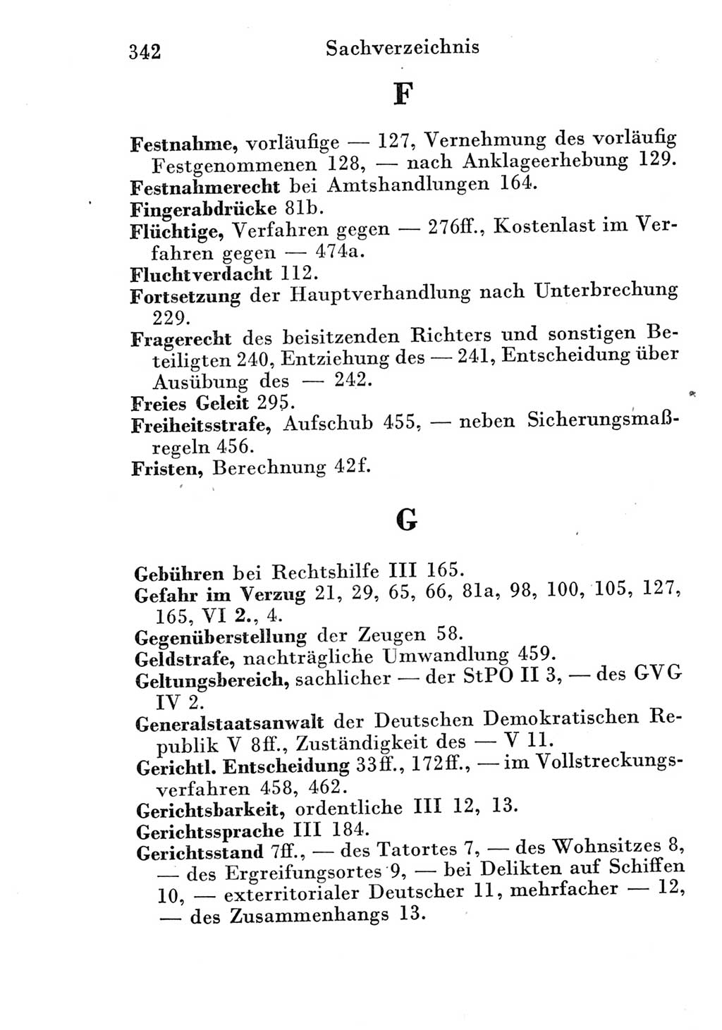 Strafprozeßordnung (StPO), Gerichtsverfassungsgesetz (GVG) und zahlreiche Nebengesetze der Deutschen Demokratischen Republik (DDR) 1950, Seite 342 (StPO GVG Ges. DDR 1950, S. 342)