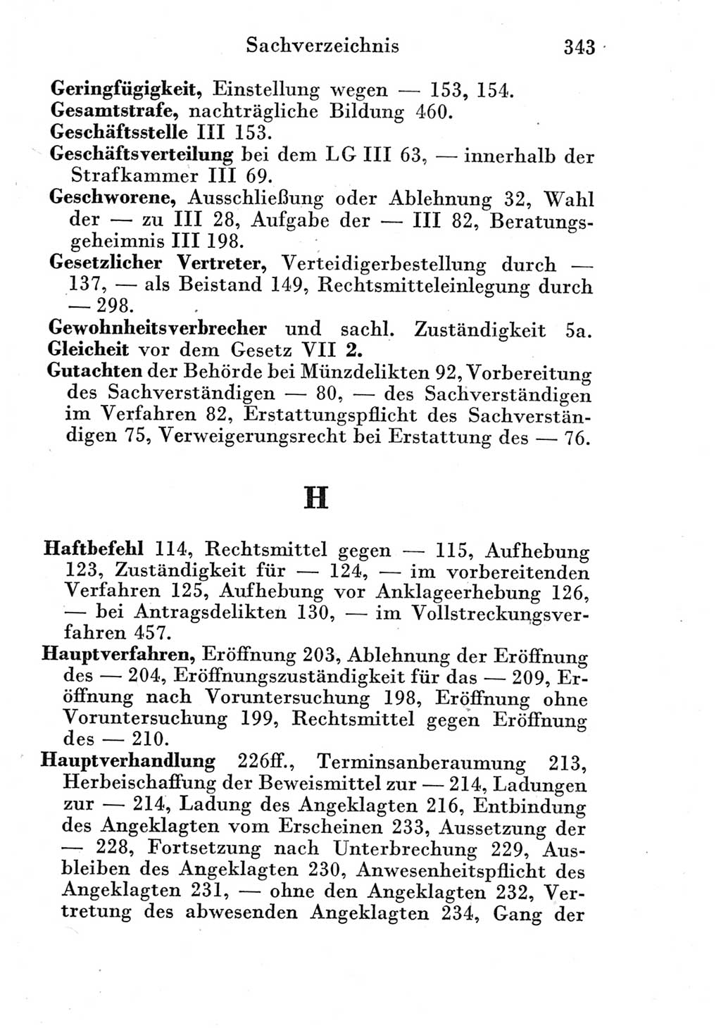 Strafprozeßordnung (StPO), Gerichtsverfassungsgesetz (GVG) und zahlreiche Nebengesetze der Deutschen Demokratischen Republik (DDR) 1950, Seite 343 (StPO GVG Ges. DDR 1950, S. 343)