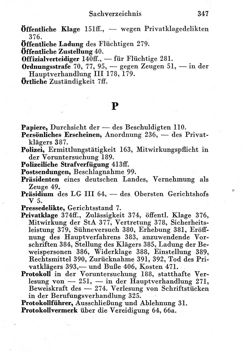 Strafprozeßordnung (StPO), Gerichtsverfassungsgesetz (GVG) und zahlreiche Nebengesetze der Deutschen Demokratischen Republik (DDR) 1950, Seite 347 (StPO GVG Ges. DDR 1950, S. 347)