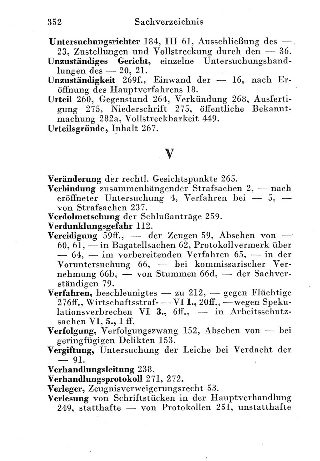 Strafprozeßordnung (StPO), Gerichtsverfassungsgesetz (GVG) und zahlreiche Nebengesetze der Deutschen Demokratischen Republik (DDR) 1950, Seite 352 (StPO GVG Ges. DDR 1950, S. 352)