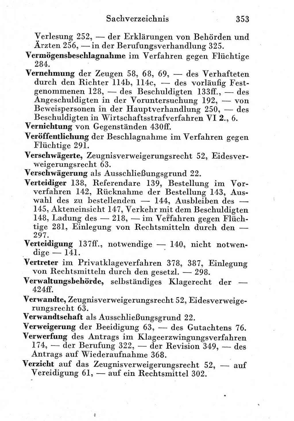 Strafprozeßordnung (StPO), Gerichtsverfassungsgesetz (GVG) und zahlreiche Nebengesetze der Deutschen Demokratischen Republik (DDR) 1950, Seite 353 (StPO GVG Ges. DDR 1950, S. 353)