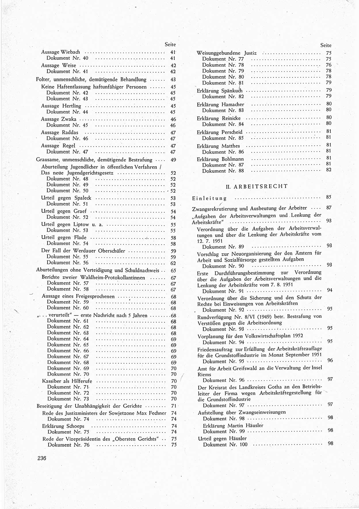 Unrecht als System, Dokumente über planmäßige Rechtsverletzungen im sowjetischen Besatzungsgebiet, zusammengestellt vom Untersuchungsausschuß Freiheitlicher Juristen (UFJ), Teil (Ⅰ) 1950-1952, herausgegeben vom Bundesministerium für gesamtdeutsche Fragen, Bonn 1952, Seite 236 (Unr. Syst. 1950-1952, S. 236)
