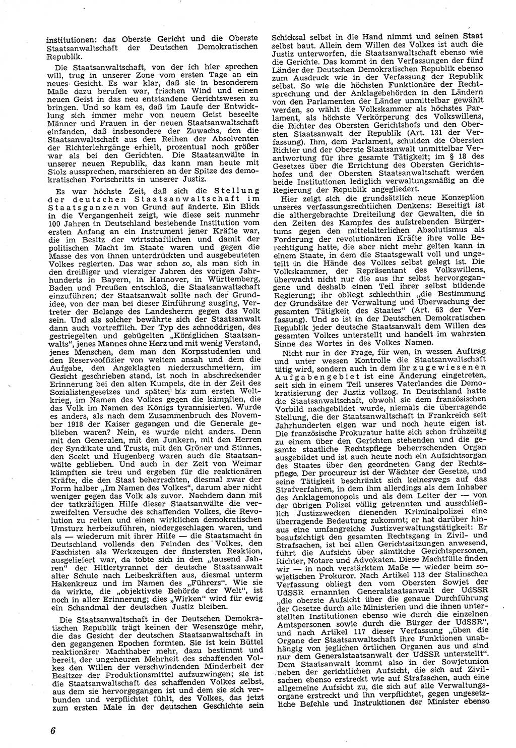Neue Justiz (NJ), Zeitschrift für Recht und Rechtswissenschaft [Deutsche Demokratische Republik (DDR)], 4. Jahrgang 1950, Seite 6 (NJ DDR 1950, S. 6)