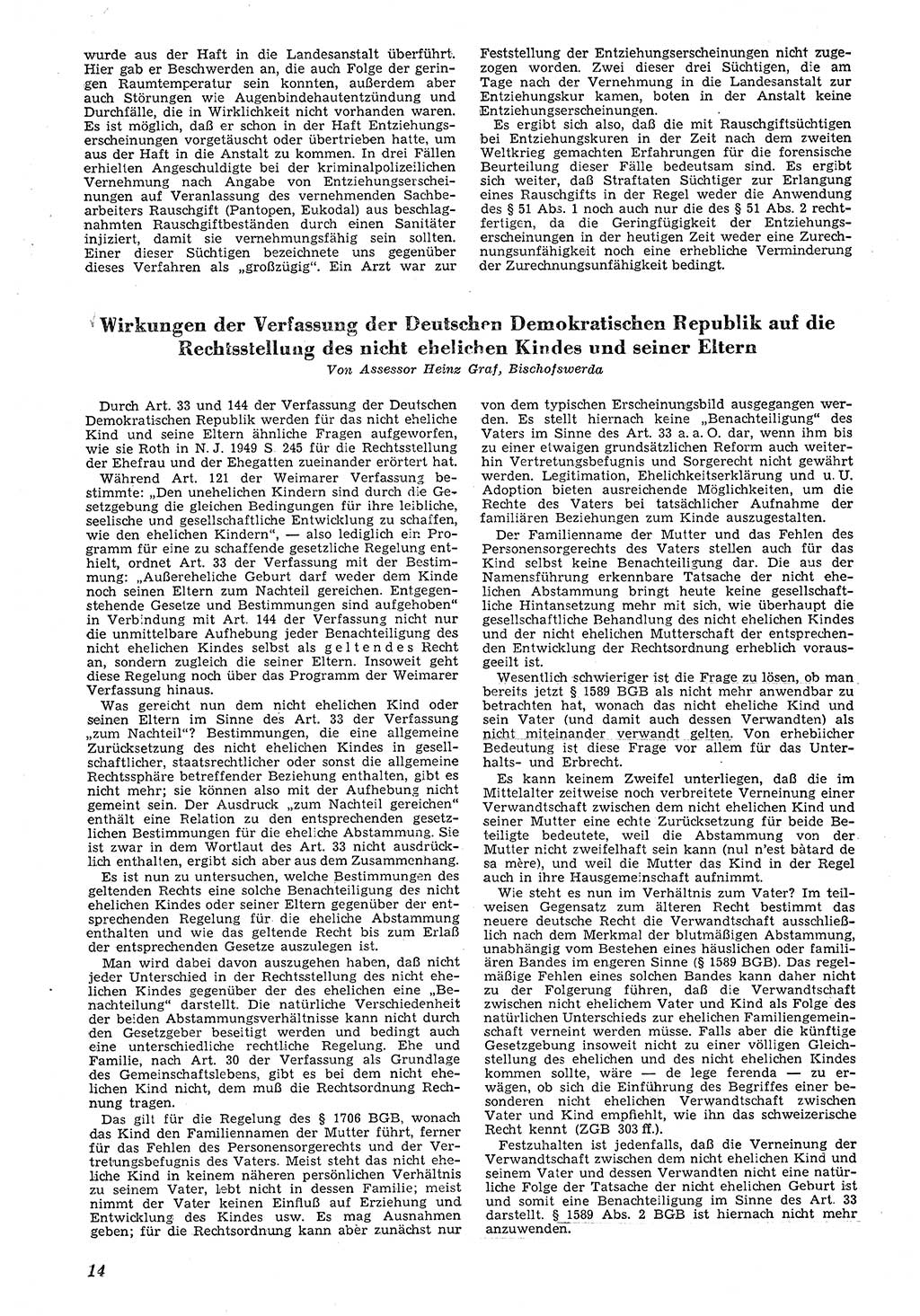Neue Justiz (NJ), Zeitschrift für Recht und Rechtswissenschaft [Deutsche Demokratische Republik (DDR)], 4. Jahrgang 1950, Seite 14 (NJ DDR 1950, S. 14)