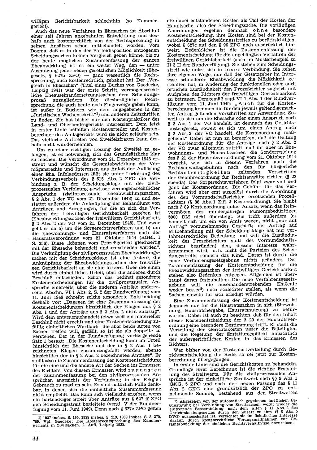 Neue Justiz (NJ), Zeitschrift für Recht und Rechtswissenschaft [Deutsche Demokratische Republik (DDR)], 4. Jahrgang 1950, Seite 44 (NJ DDR 1950, S. 44)