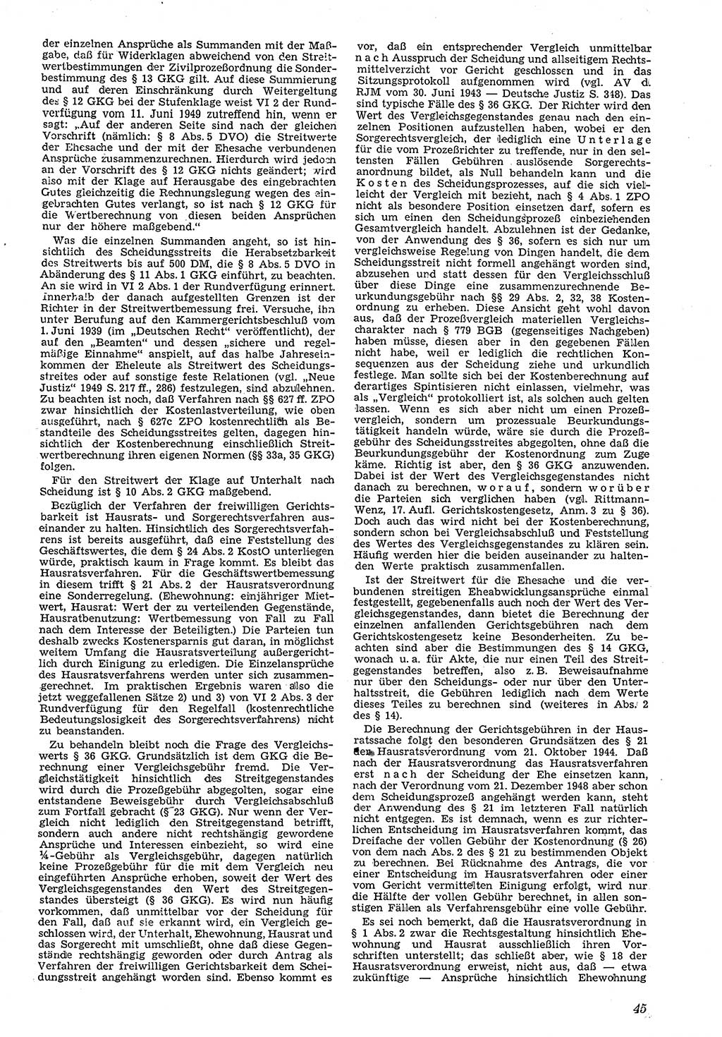 Neue Justiz (NJ), Zeitschrift für Recht und Rechtswissenschaft [Deutsche Demokratische Republik (DDR)], 4. Jahrgang 1950, Seite 45 (NJ DDR 1950, S. 45)