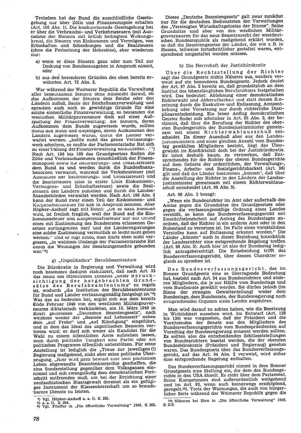 Neue Justiz (NJ), Zeitschrift für Recht und Rechtswissenschaft [Deutsche Demokratische Republik (DDR)], 4. Jahrgang 1950, Seite 78 (NJ DDR 1950, S. 78)