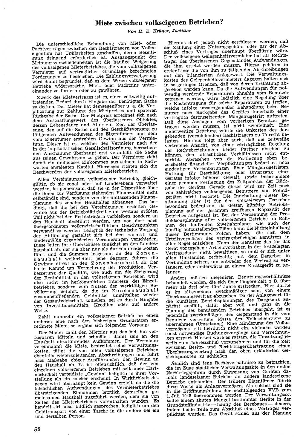 Neue Justiz (NJ), Zeitschrift für Recht und Rechtswissenschaft [Deutsche Demokratische Republik (DDR)], 4. Jahrgang 1950, Seite 82 (NJ DDR 1950, S. 82)