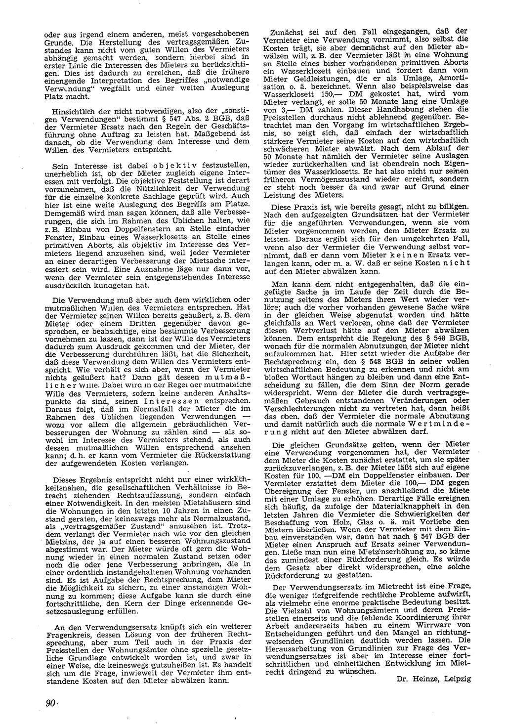 Neue Justiz (NJ), Zeitschrift für Recht und Rechtswissenschaft [Deutsche Demokratische Republik (DDR)], 4. Jahrgang 1950, Seite 90 (NJ DDR 1950, S. 90)