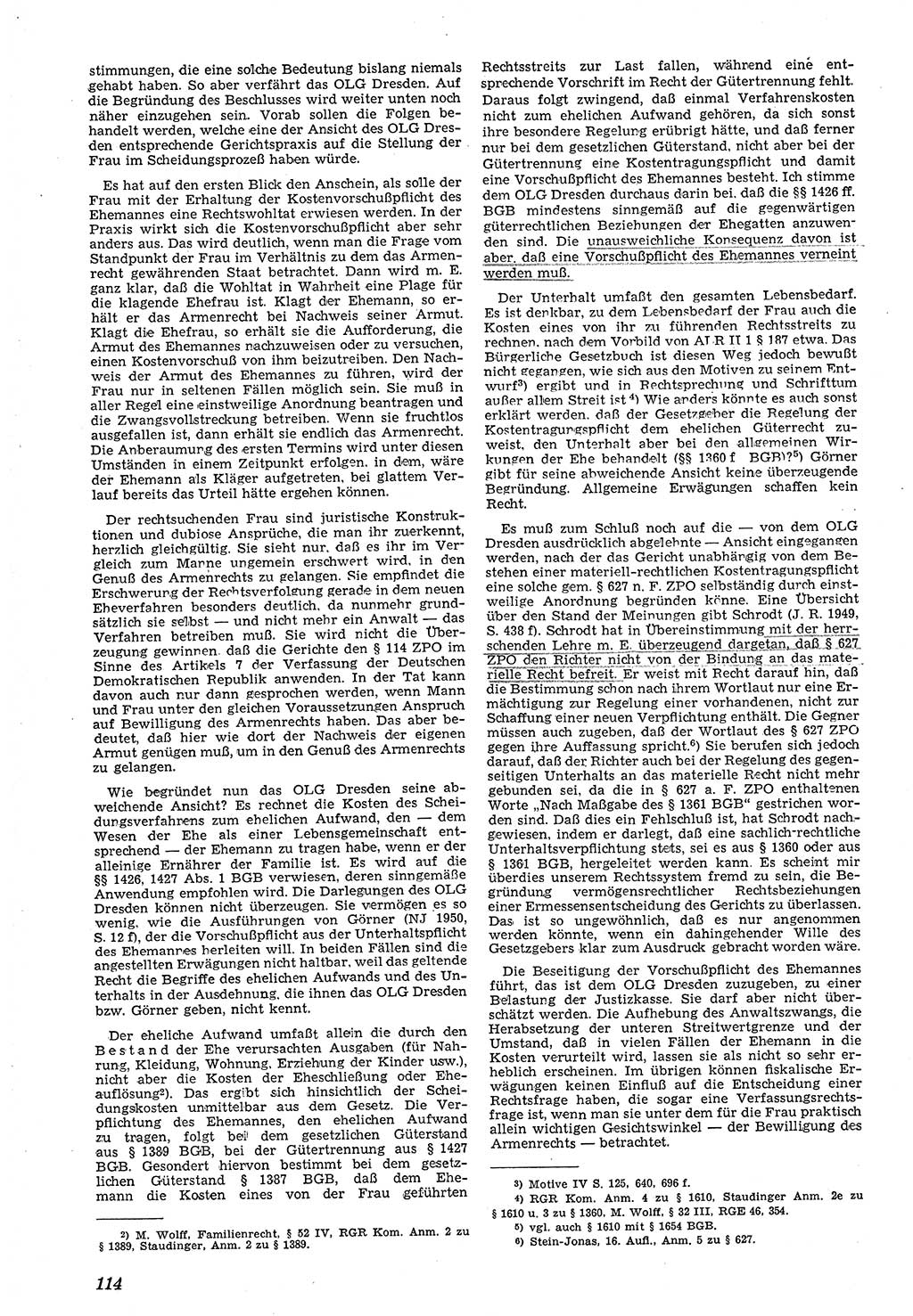 Neue Justiz (NJ), Zeitschrift für Recht und Rechtswissenschaft [Deutsche Demokratische Republik (DDR)], 4. Jahrgang 1950, Seite 114 (NJ DDR 1950, S. 114)