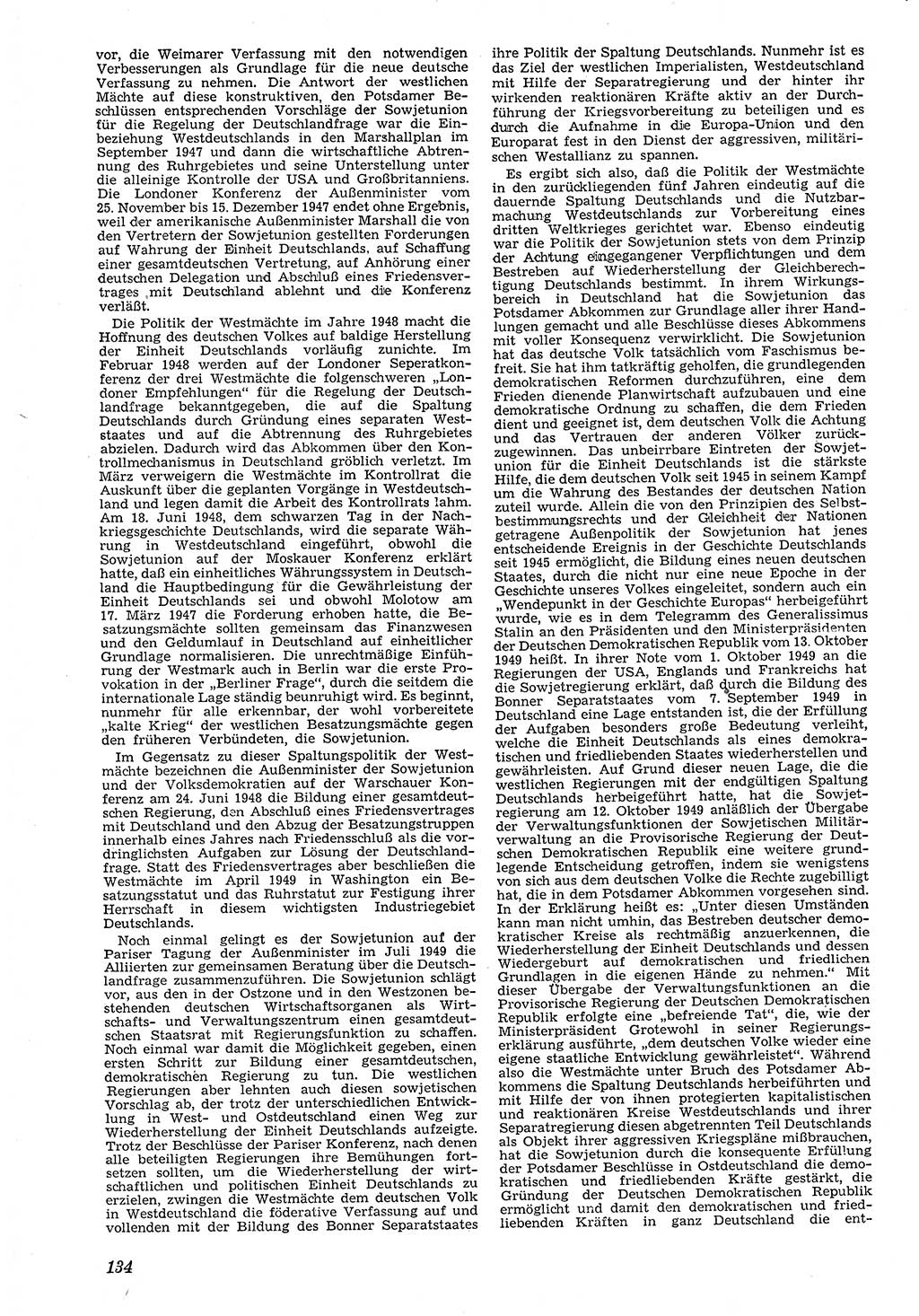 Neue Justiz (NJ), Zeitschrift für Recht und Rechtswissenschaft [Deutsche Demokratische Republik (DDR)], 4. Jahrgang 1950, Seite 134 (NJ DDR 1950, S. 134)