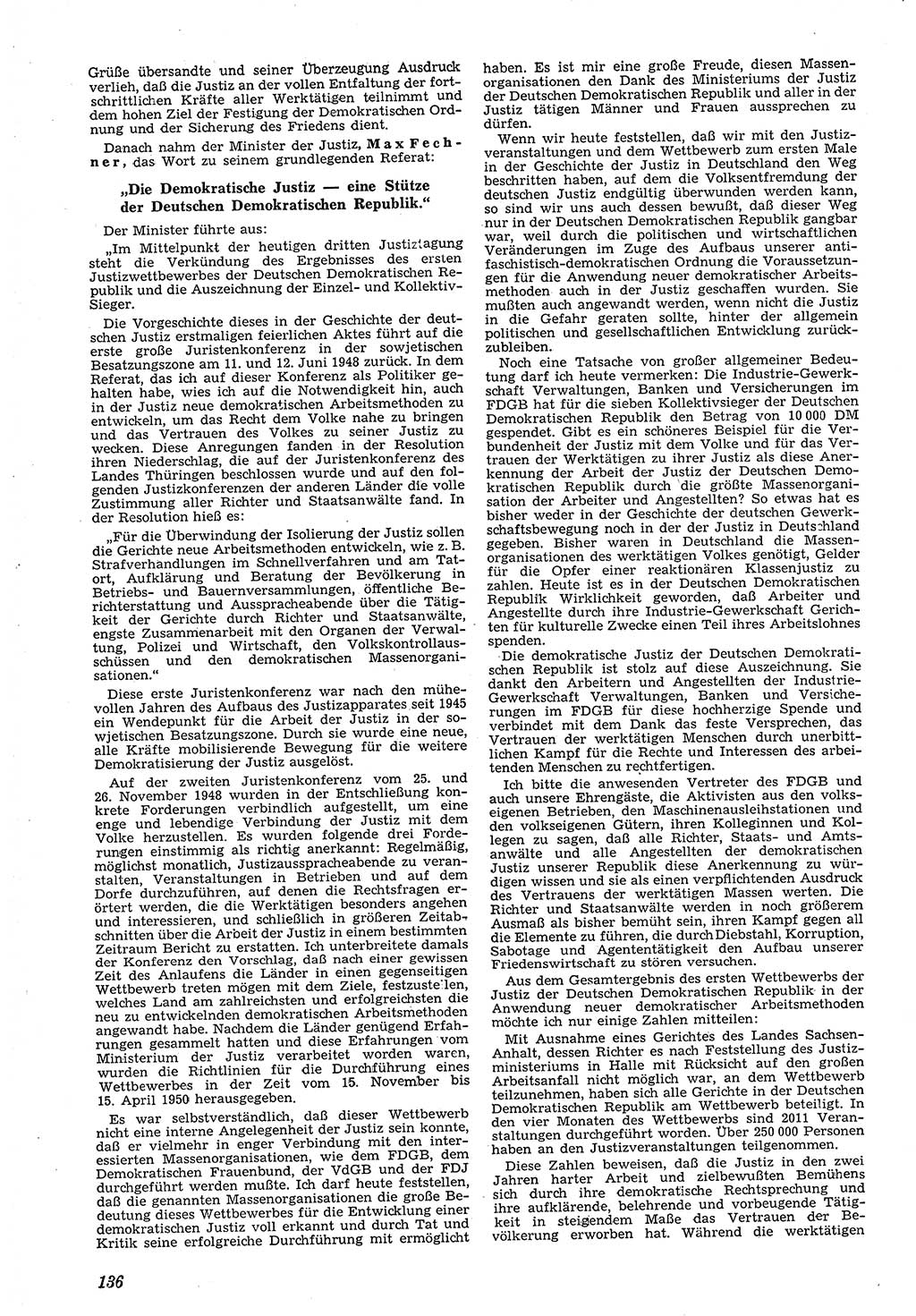 Neue Justiz (NJ), Zeitschrift für Recht und Rechtswissenschaft [Deutsche Demokratische Republik (DDR)], 4. Jahrgang 1950, Seite 136 (NJ DDR 1950, S. 136)