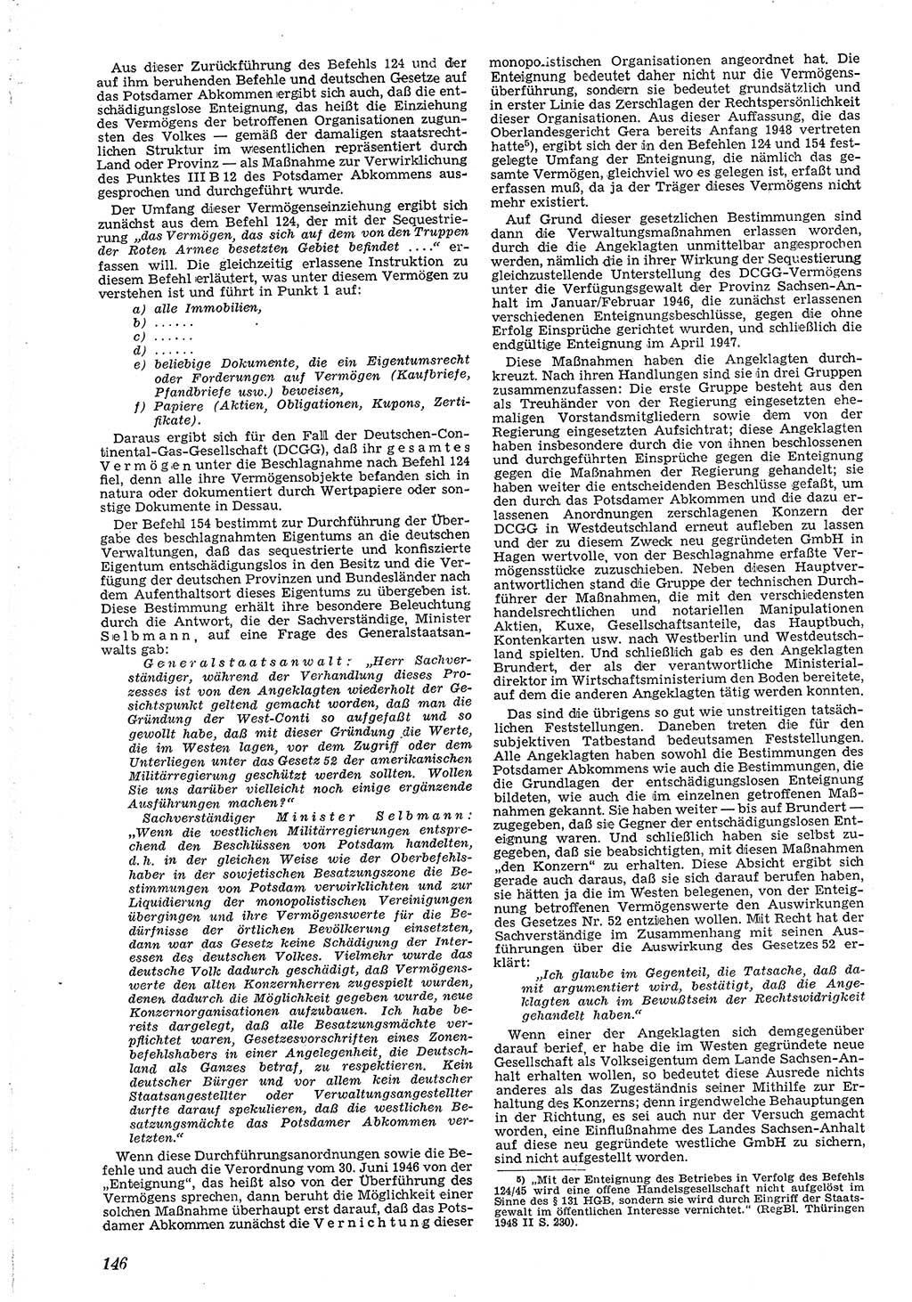 Neue Justiz (NJ), Zeitschrift für Recht und Rechtswissenschaft [Deutsche Demokratische Republik (DDR)], 4. Jahrgang 1950, Seite 146 (NJ DDR 1950, S. 146)
