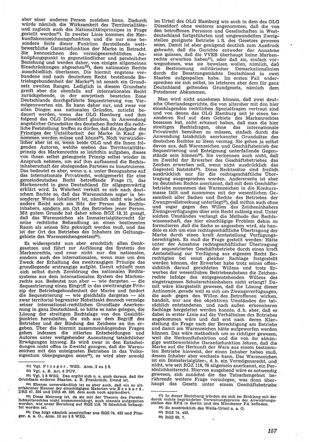 Neue Justiz (NJ), Zeitschrift für Recht und Rechtswissenschaft [Deutsche Demokratische Republik (DDR)], 4. Jahrgang 1950, Seite 157 (NJ DDR 1950, S. 157)