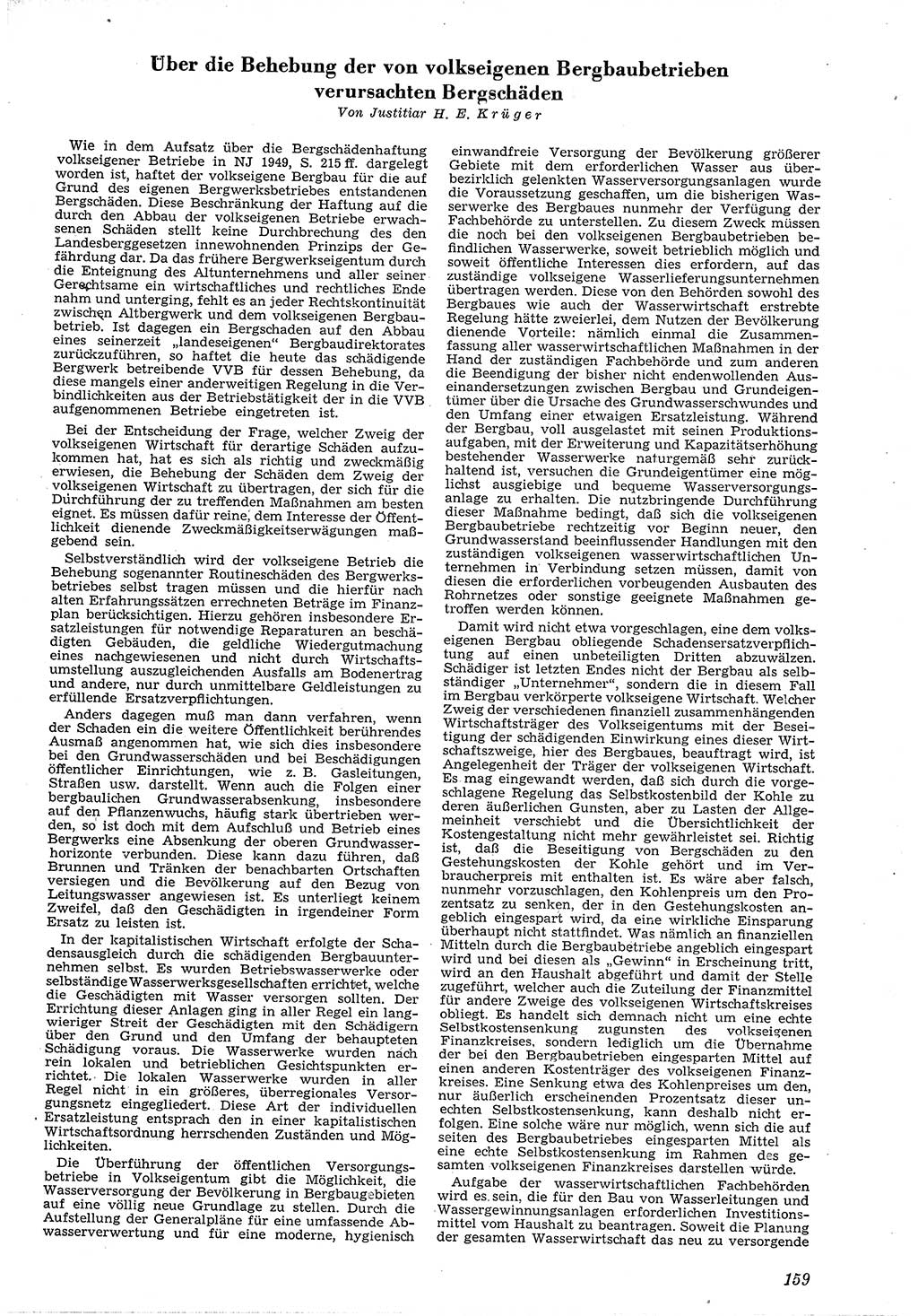 Neue Justiz (NJ), Zeitschrift für Recht und Rechtswissenschaft [Deutsche Demokratische Republik (DDR)], 4. Jahrgang 1950, Seite 159 (NJ DDR 1950, S. 159)