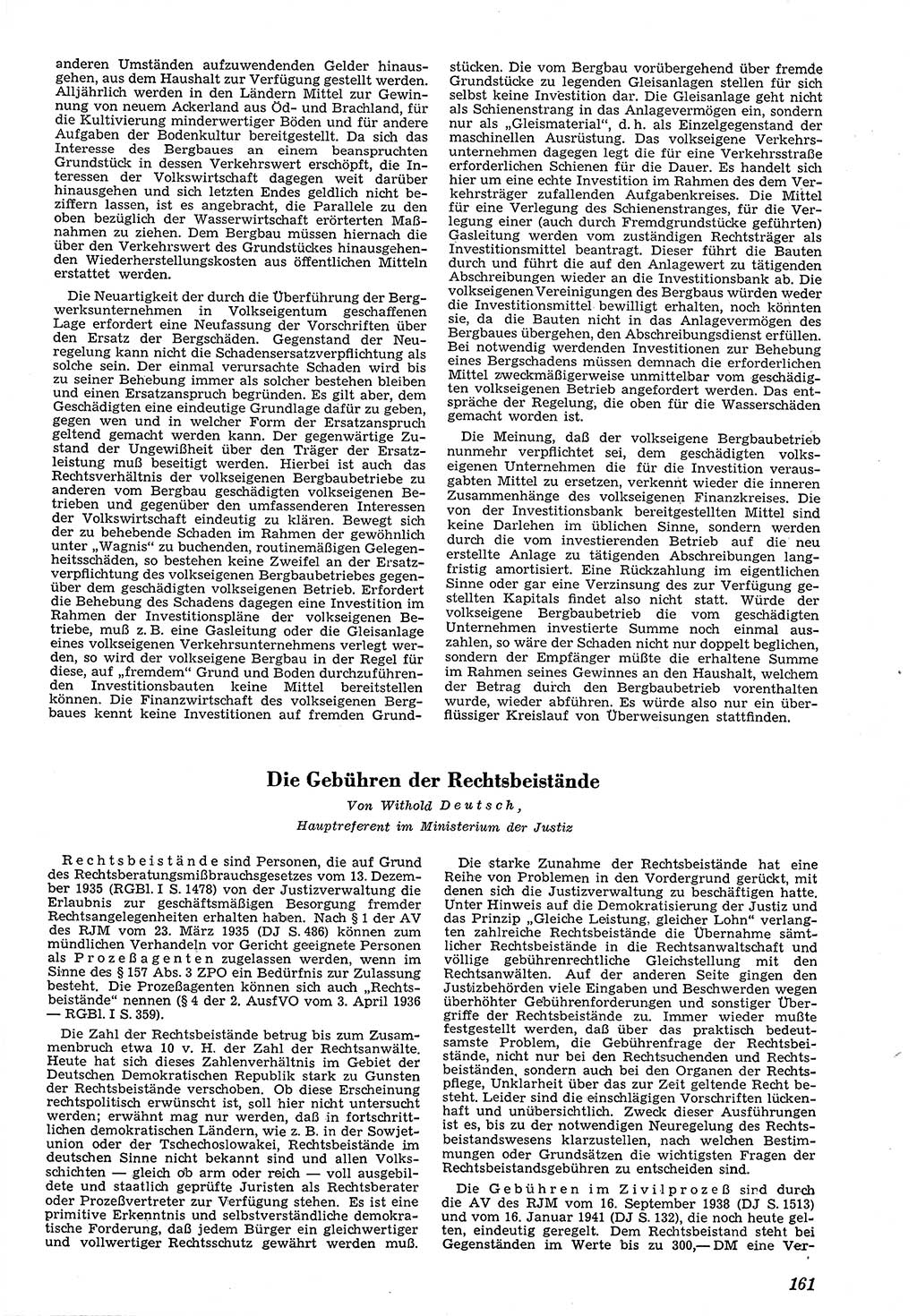 Neue Justiz (NJ), Zeitschrift für Recht und Rechtswissenschaft [Deutsche Demokratische Republik (DDR)], 4. Jahrgang 1950, Seite 161 (NJ DDR 1950, S. 161)
