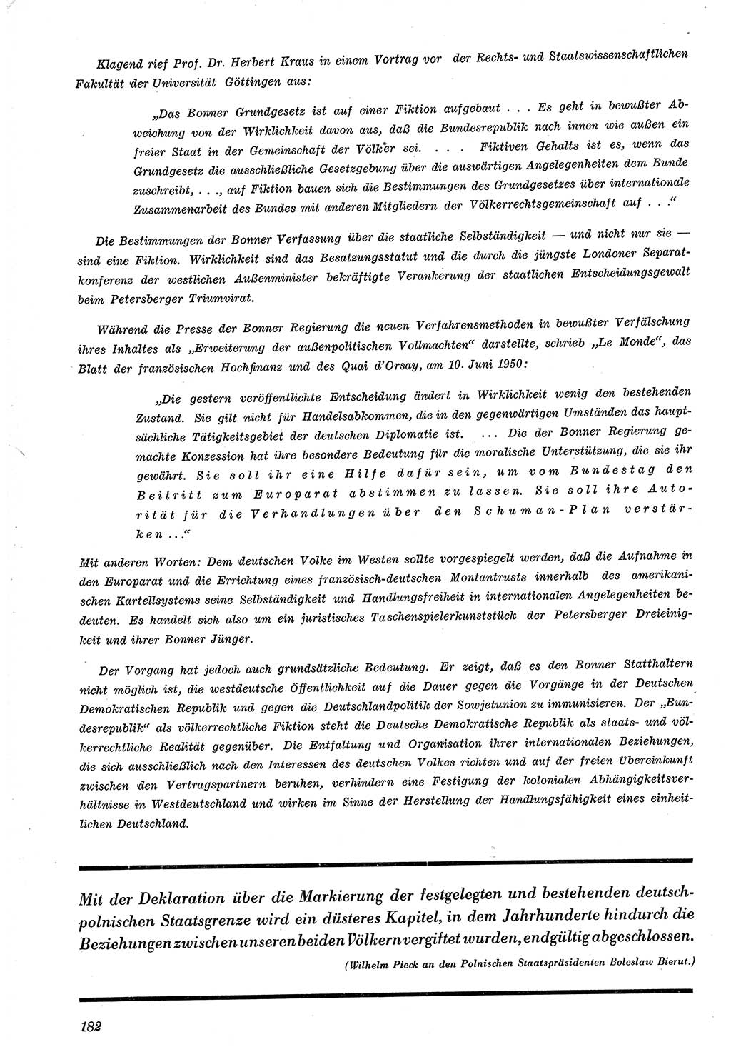 Neue Justiz (NJ), Zeitschrift für Recht und Rechtswissenschaft [Deutsche Demokratische Republik (DDR)], 4. Jahrgang 1950, Seite 182 (NJ DDR 1950, S. 182)