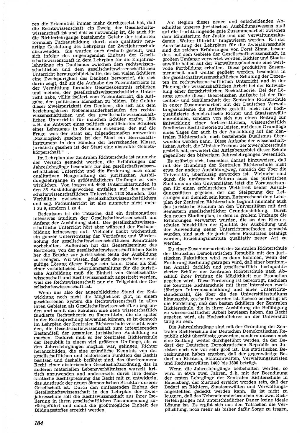 Neue Justiz (NJ), Zeitschrift für Recht und Rechtswissenschaft [Deutsche Demokratische Republik (DDR)], 4. Jahrgang 1950, Seite 184 (NJ DDR 1950, S. 184)