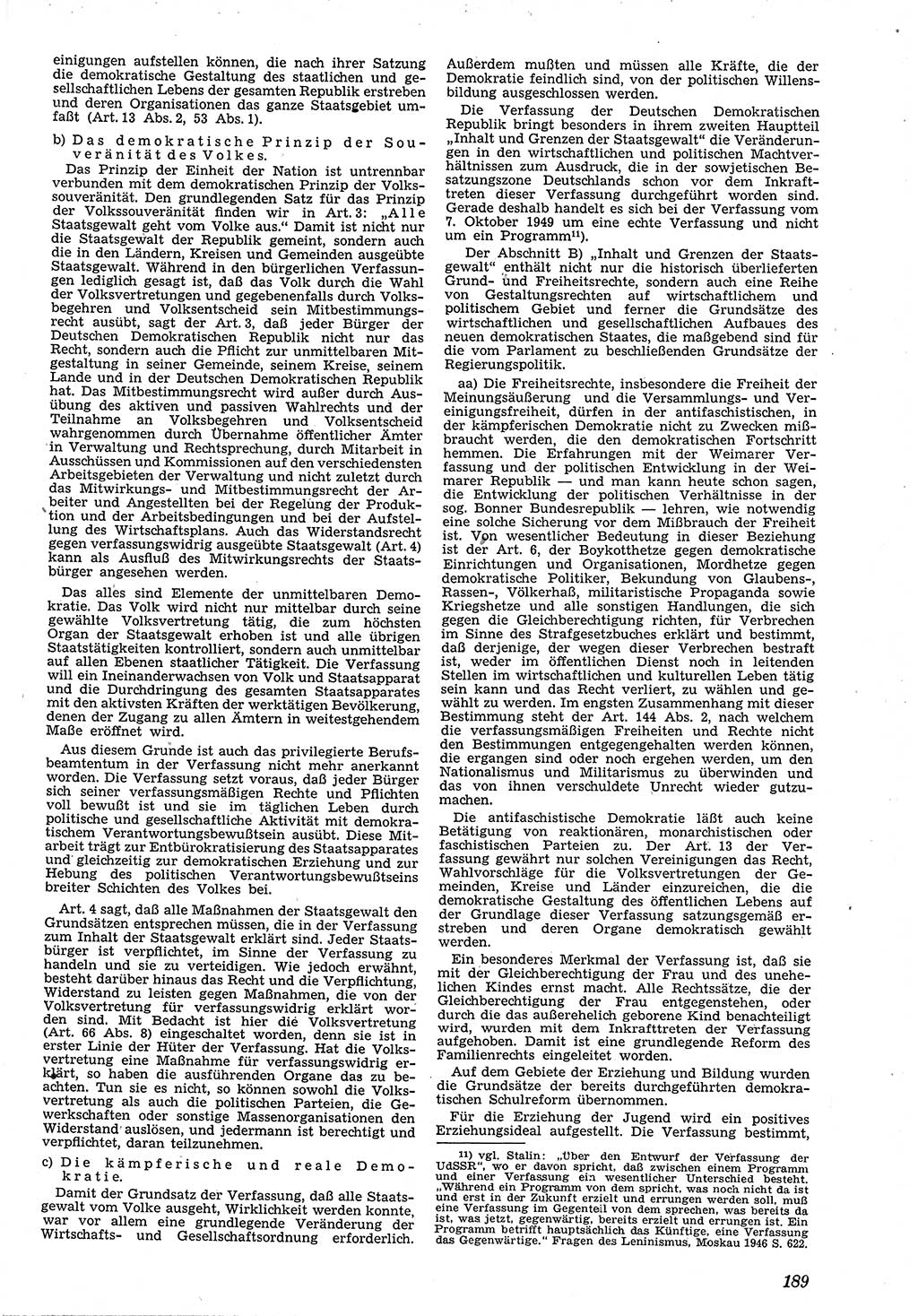 Neue Justiz (NJ), Zeitschrift für Recht und Rechtswissenschaft [Deutsche Demokratische Republik (DDR)], 4. Jahrgang 1950, Seite 189 (NJ DDR 1950, S. 189)