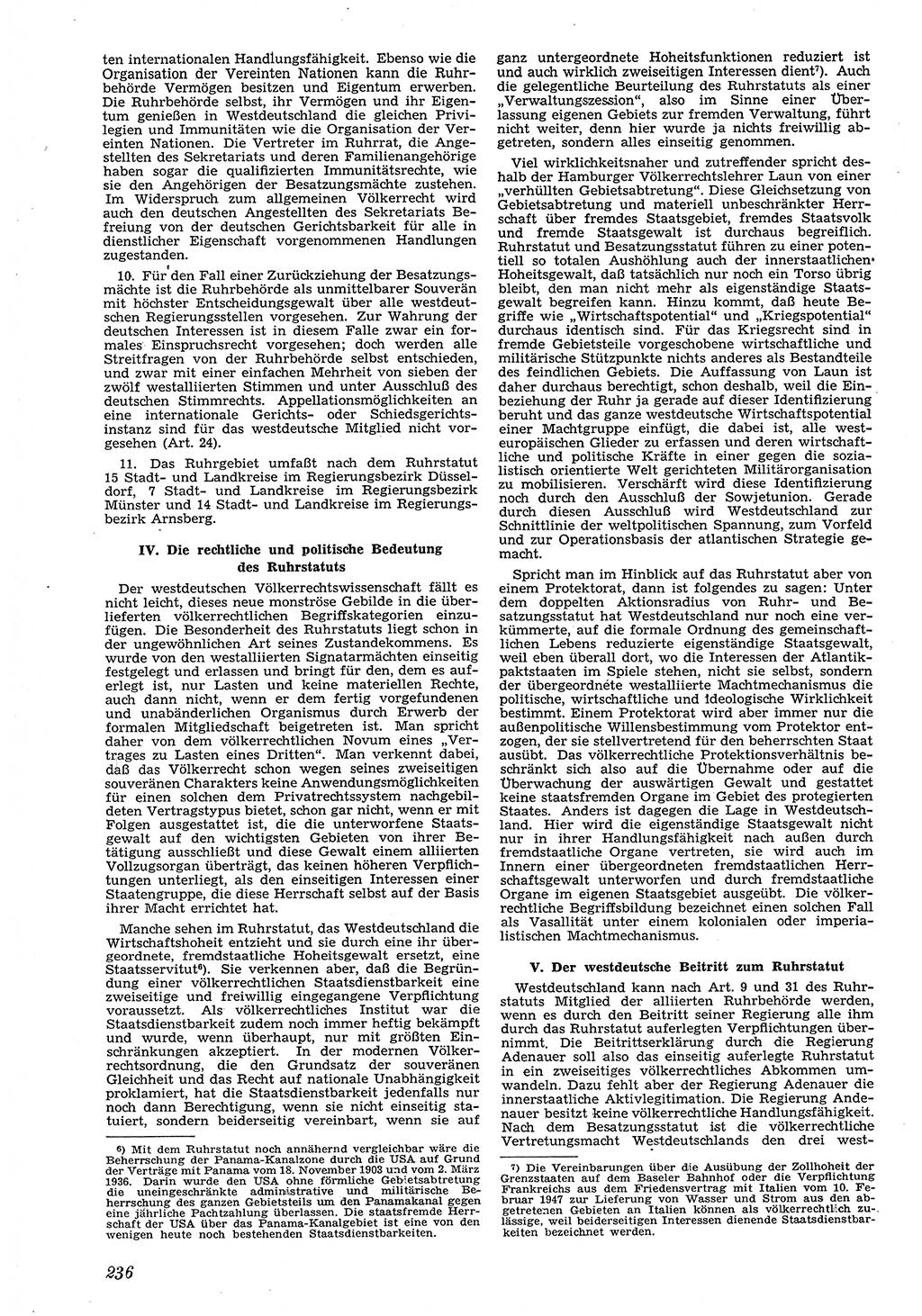 Neue Justiz (NJ), Zeitschrift für Recht und Rechtswissenschaft [Deutsche Demokratische Republik (DDR)], 4. Jahrgang 1950, Seite 236 (NJ DDR 1950, S. 236)