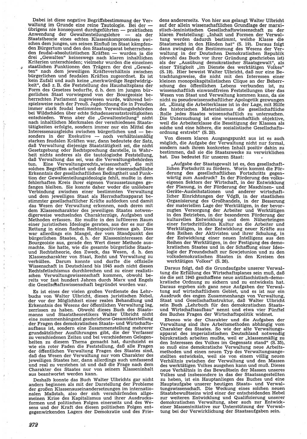 Neue Justiz (NJ), Zeitschrift für Recht und Rechtswissenschaft [Deutsche Demokratische Republik (DDR)], 4. Jahrgang 1950, Seite 272 (NJ DDR 1950, S. 272)