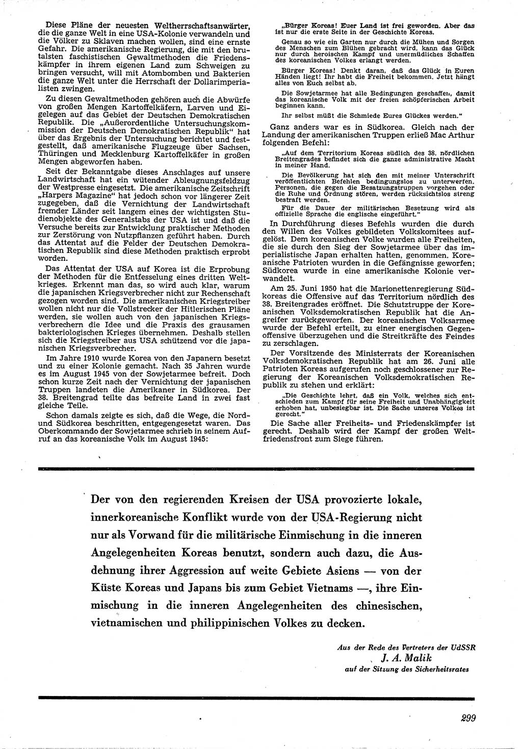 Neue Justiz (NJ), Zeitschrift für Recht und Rechtswissenschaft [Deutsche Demokratische Republik (DDR)], 4. Jahrgang 1950, Seite 299 (NJ DDR 1950, S. 299)