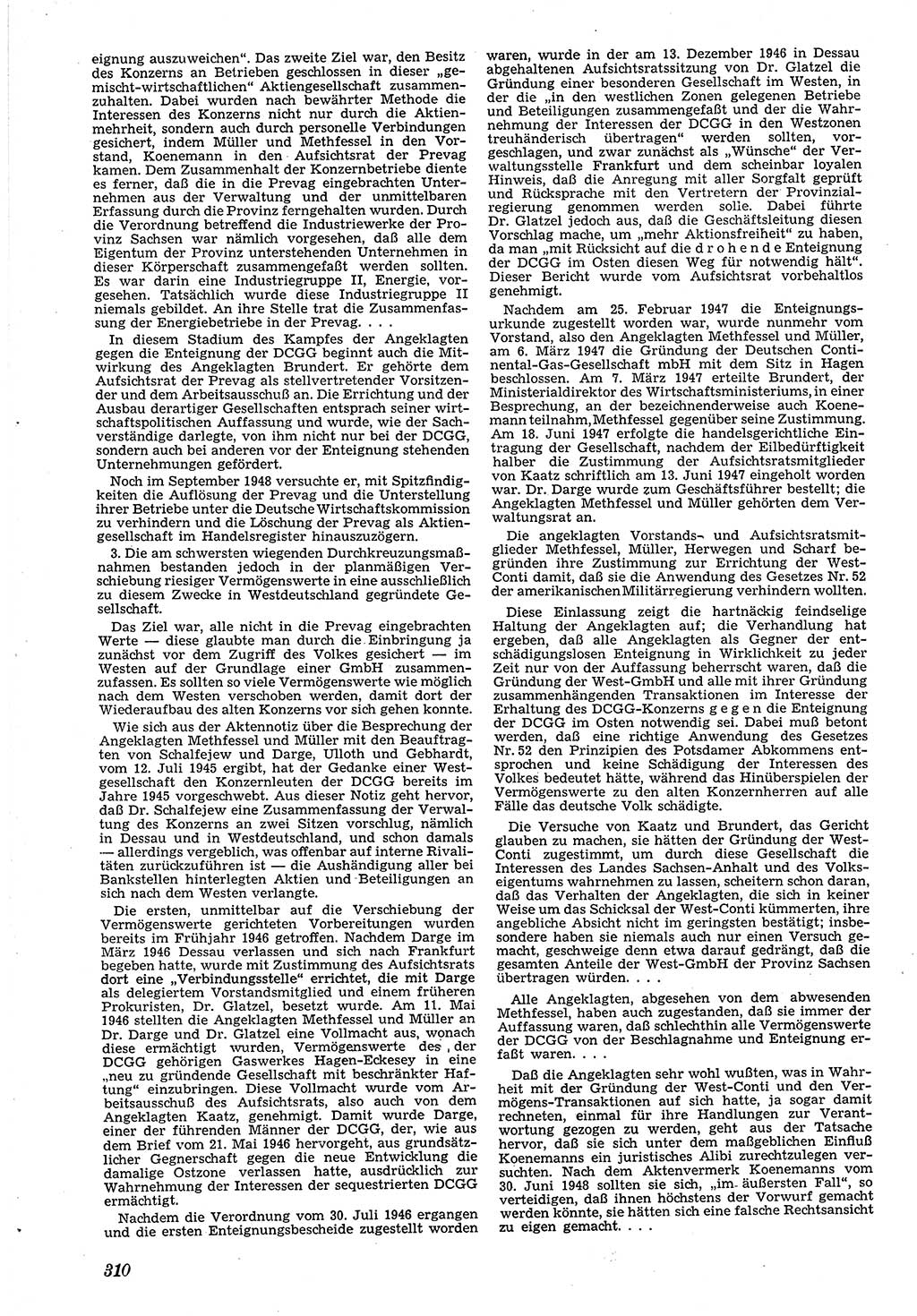Neue Justiz (NJ), Zeitschrift für Recht und Rechtswissenschaft [Deutsche Demokratische Republik (DDR)], 4. Jahrgang 1950, Seite 310 (NJ DDR 1950, S. 310)