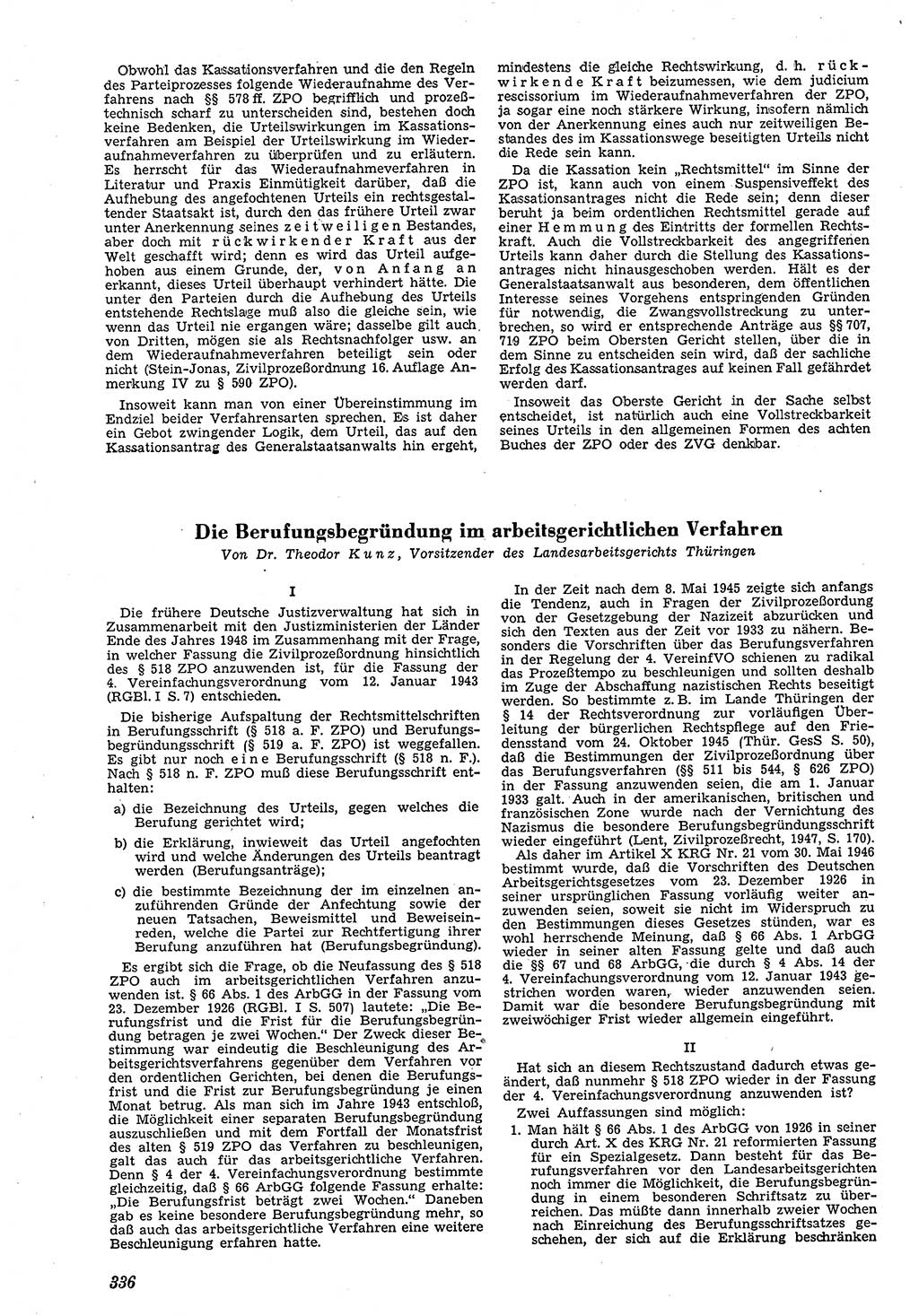 Neue Justiz (NJ), Zeitschrift für Recht und Rechtswissenschaft [Deutsche Demokratische Republik (DDR)], 4. Jahrgang 1950, Seite 336 (NJ DDR 1950, S. 336)