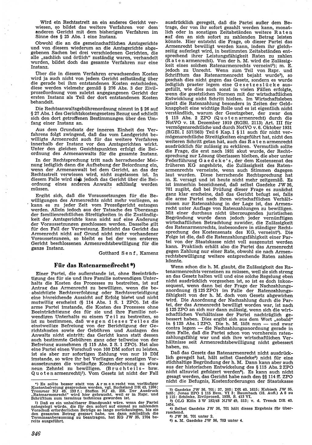 Neue Justiz (NJ), Zeitschrift für Recht und Rechtswissenschaft [Deutsche Demokratische Republik (DDR)], 4. Jahrgang 1950, Seite 346 (NJ DDR 1950, S. 346)