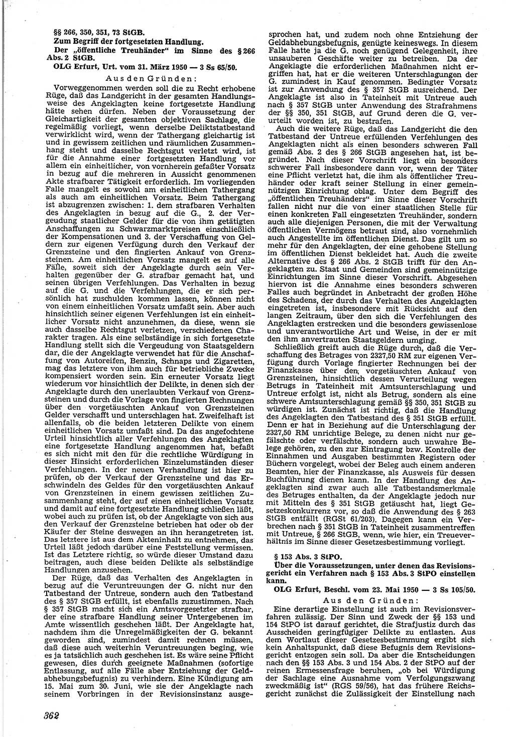 Neue Justiz (NJ), Zeitschrift für Recht und Rechtswissenschaft [Deutsche Demokratische Republik (DDR)], 4. Jahrgang 1950, Seite 362 (NJ DDR 1950, S. 362)