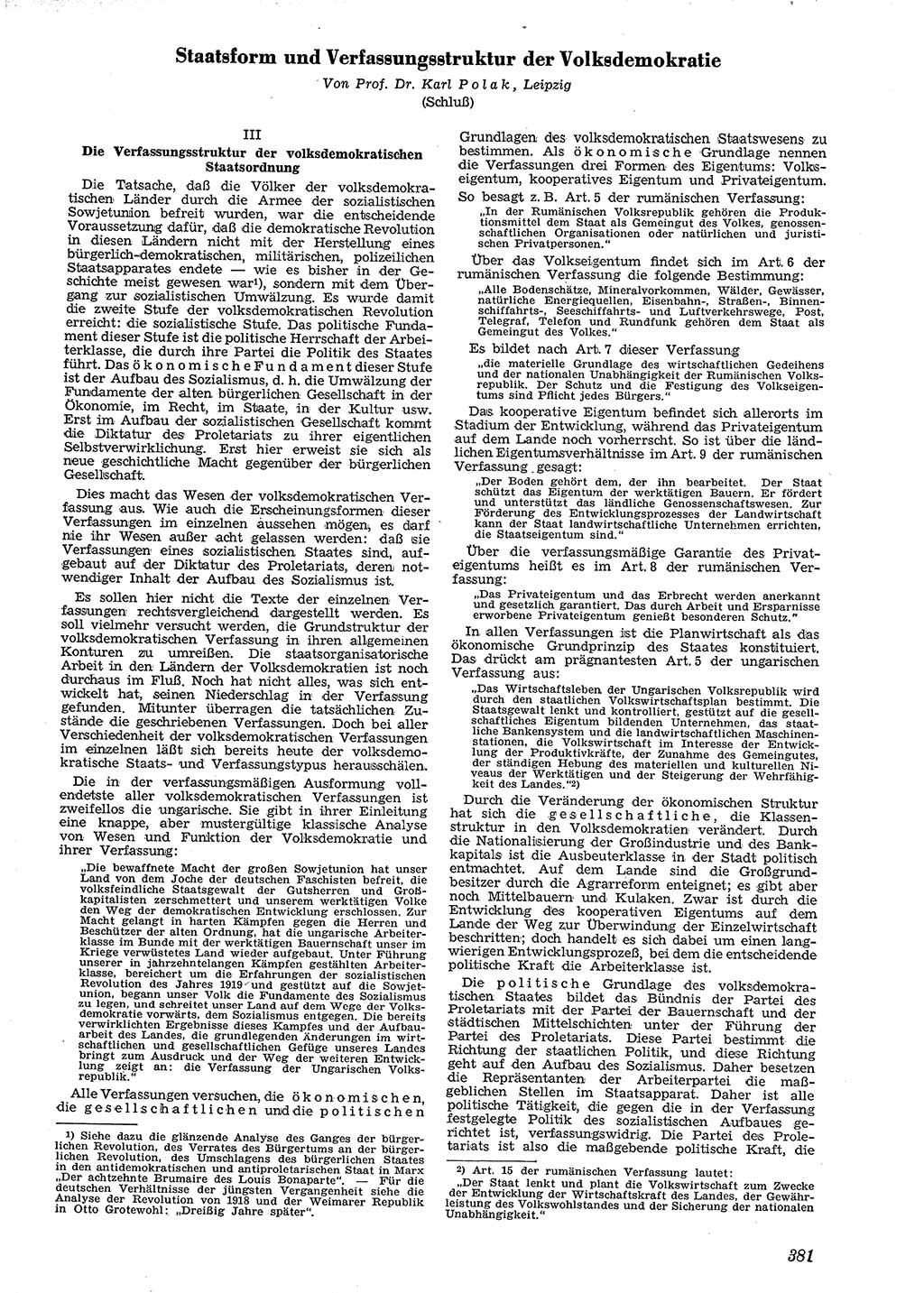 Neue Justiz (NJ), Zeitschrift für Recht und Rechtswissenschaft [Deutsche Demokratische Republik (DDR)], 4. Jahrgang 1950, Seite 381 (NJ DDR 1950, S. 381)