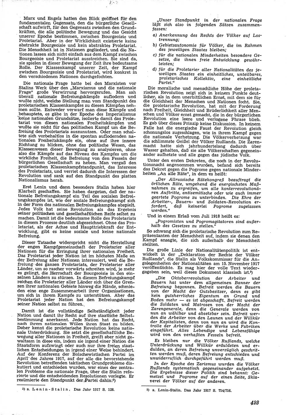 Neue Justiz (NJ), Zeitschrift für Recht und Rechtswissenschaft [Deutsche Demokratische Republik (DDR)], 4. Jahrgang 1950, Seite 423 (NJ DDR 1950, S. 423)