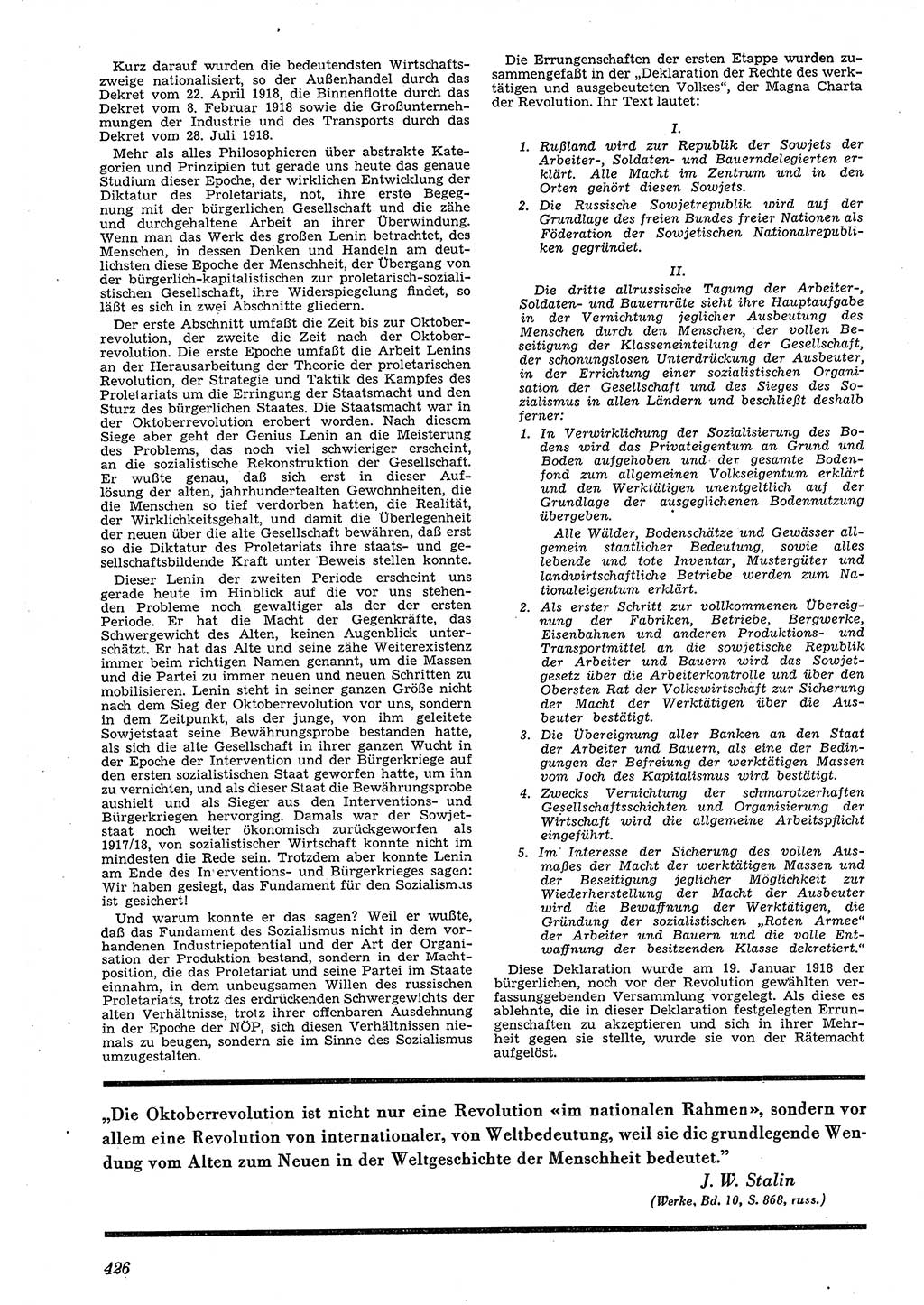 Neue Justiz (NJ), Zeitschrift für Recht und Rechtswissenschaft [Deutsche Demokratische Republik (DDR)], 4. Jahrgang 1950, Seite 426 (NJ DDR 1950, S. 426)