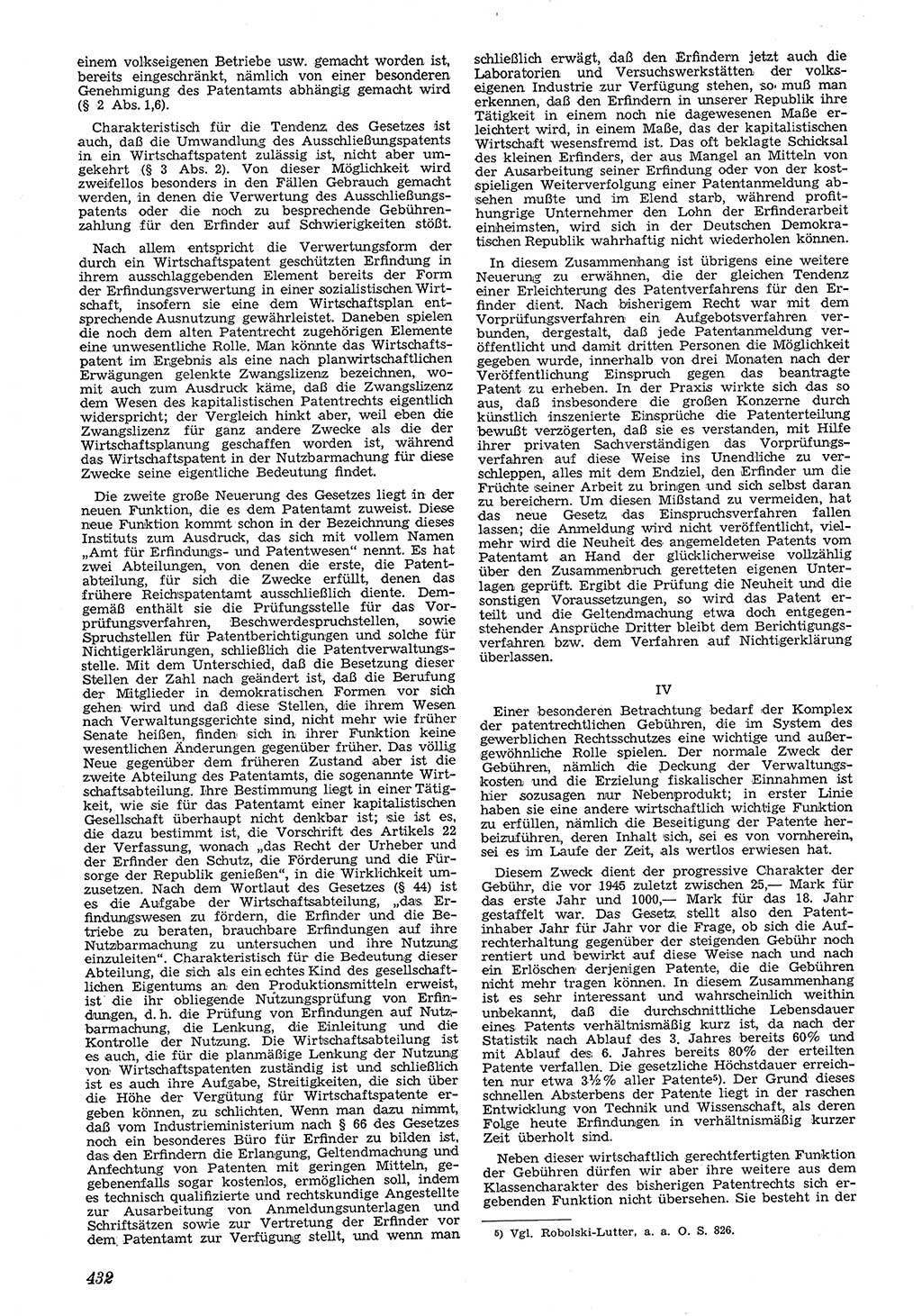 Neue Justiz (NJ), Zeitschrift für Recht und Rechtswissenschaft [Deutsche Demokratische Republik (DDR)], 4. Jahrgang 1950, Seite 432 (NJ DDR 1950, S. 432)